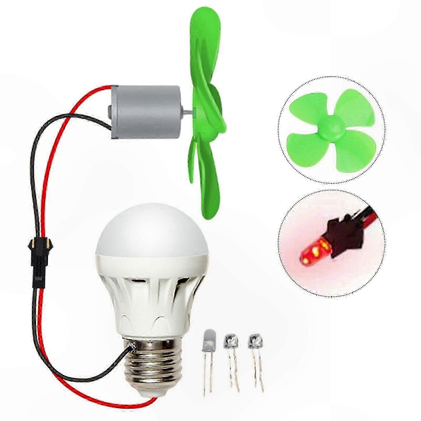 Mini Wind Turbine Generator 12V LED Eonal Model Kit for DIY Projects Renewable Energy Science Experiment Tool Set