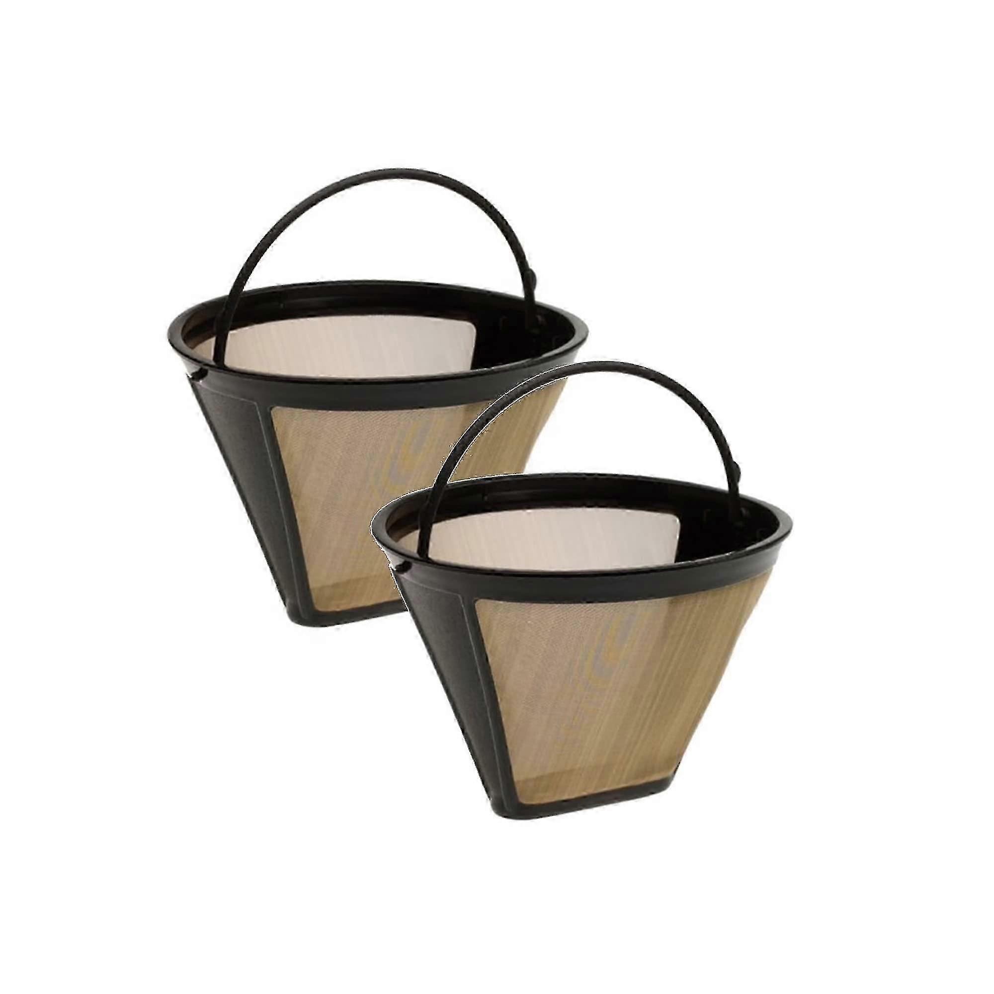 2 Pack Reusable Permanent Coffee Filters for Cuisinart Maker Filter Fit 4.8x4.5x3.5inch