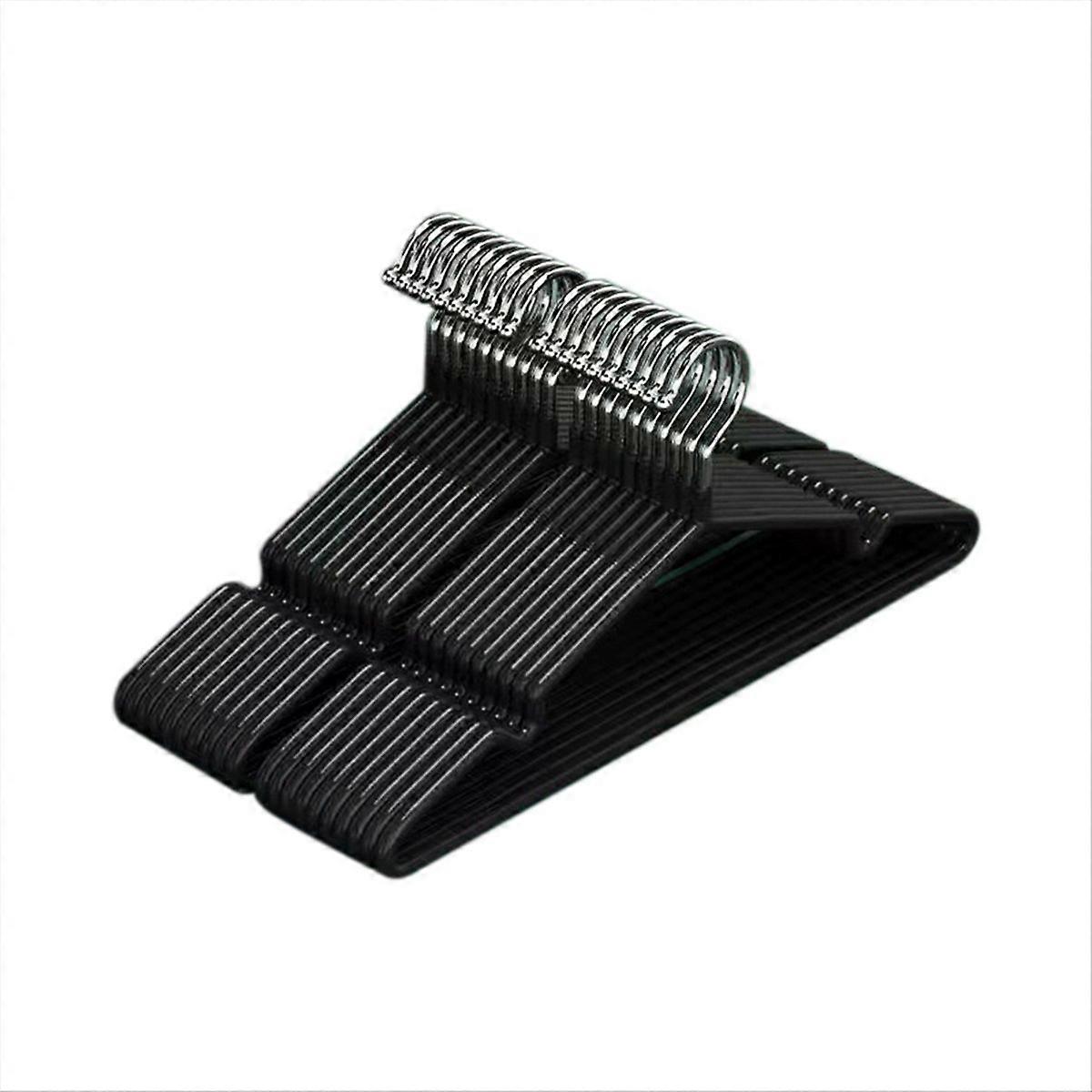 Clothes Hangers With Non-slip Design, Black