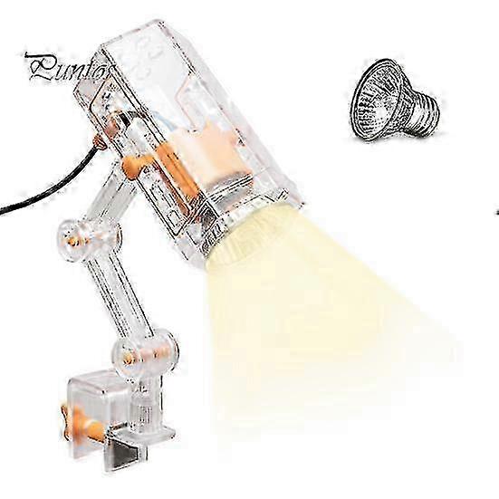Reptile Heat Lamp 360-degree Rotatable Arm Brightness Adjustable Sunlight Simulation UVA UVB Turtle Basking Spot