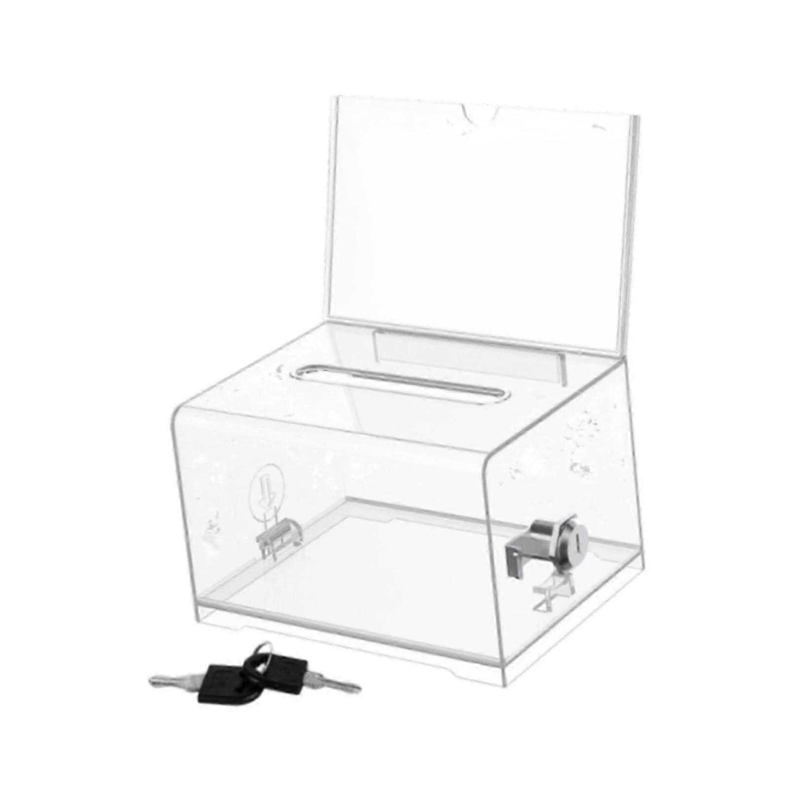 Transparent card organizer for reception desk storage