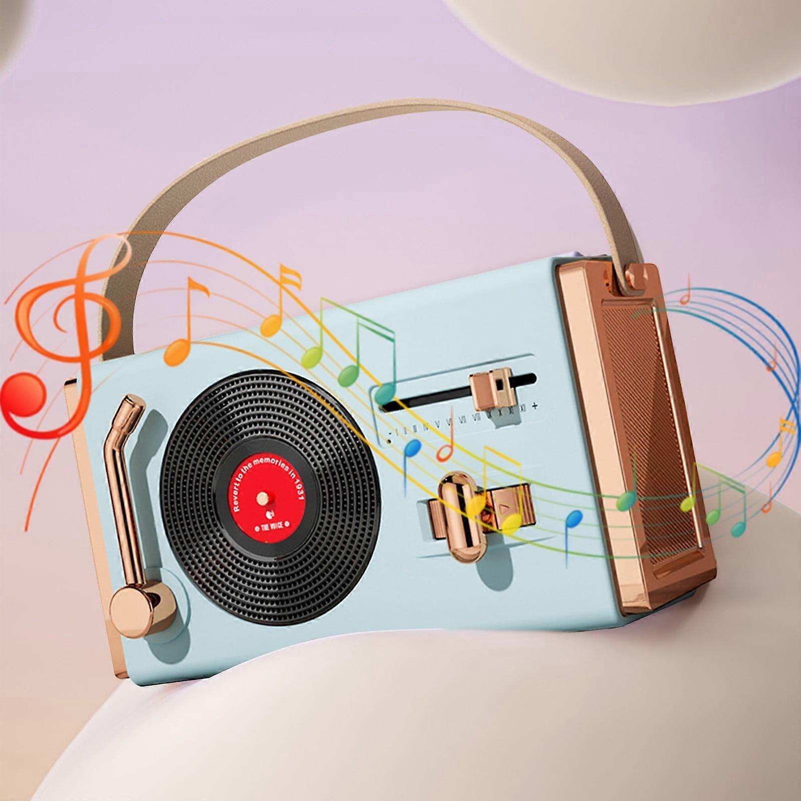 Back to School Retro Bluetooth Stereo Portable Outdoor Home Stereo Classical Portable Plug-in U Disk Stereo Clearance!