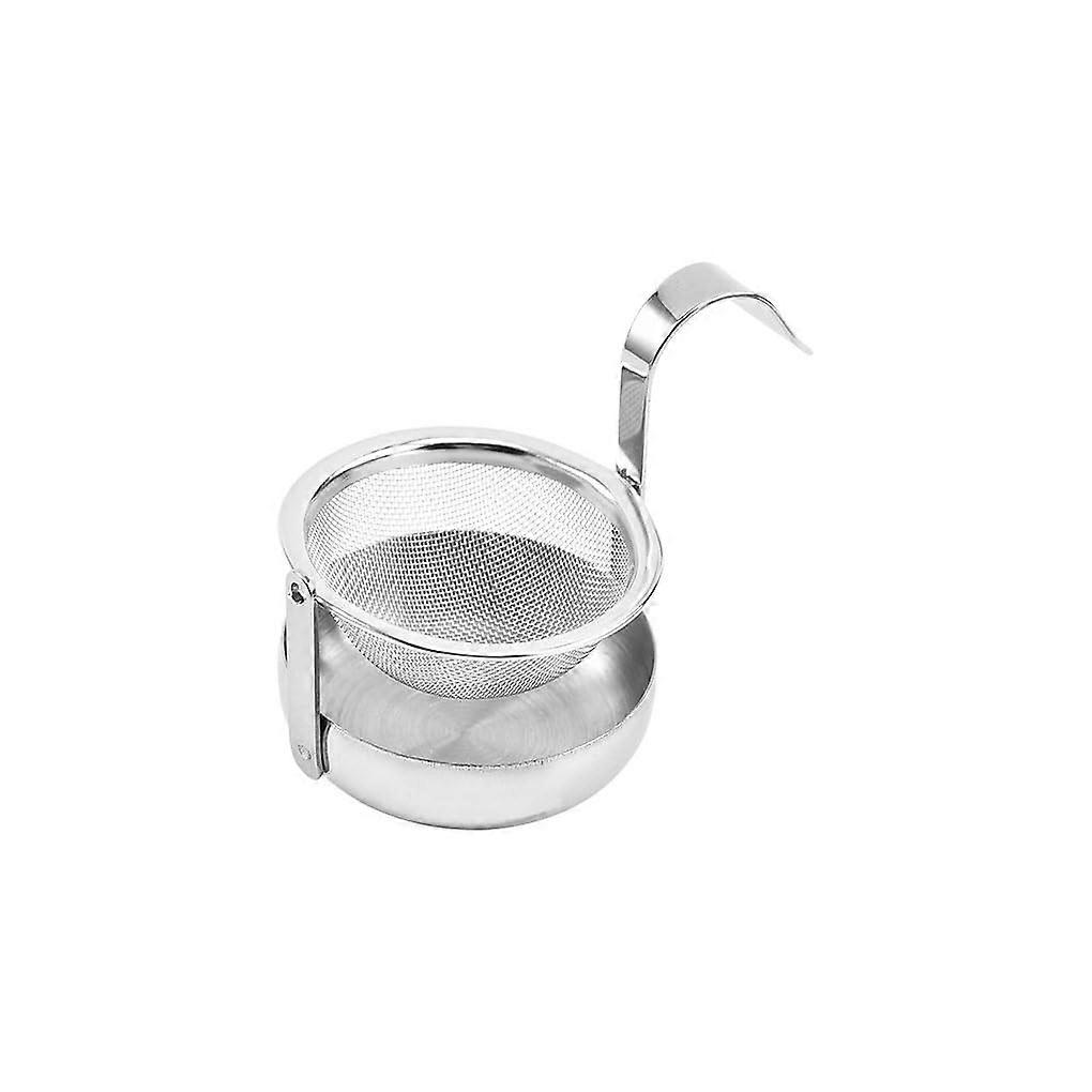 Rotating Tea Strainer Stainless Steel Fine Mesh Infuser 360 Degree Rotatable Filter For Tea Coffee Herbs Silver