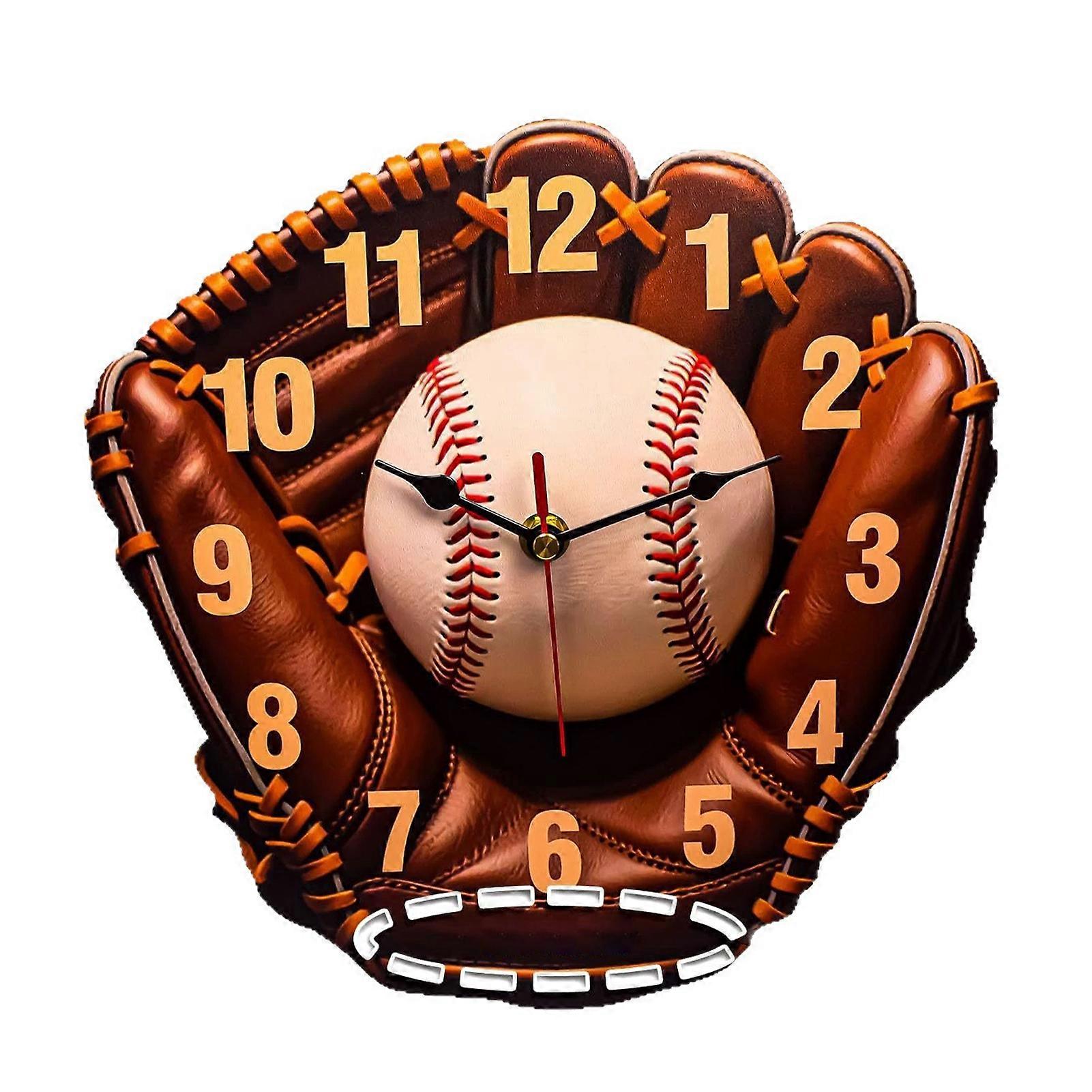 Hodiny s baseballovou tematikou, v tvare baseballu, jednoduchá inštalácia, 3D, perfektný životný štýl