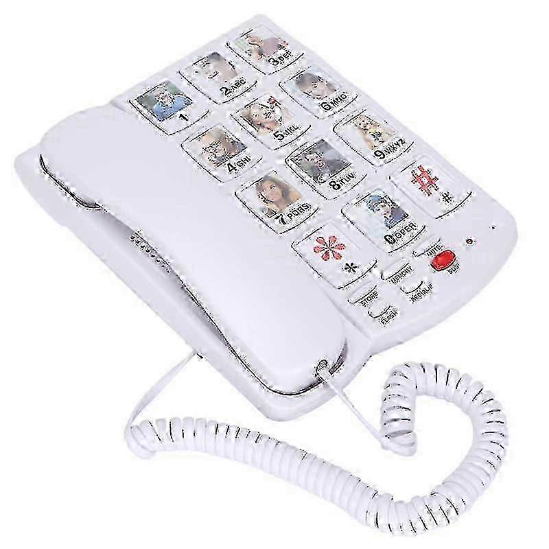 Big Button Corded Telephone Desktop Fixed Landline Phone With One Touch Dial Function Home Phone For Seniors