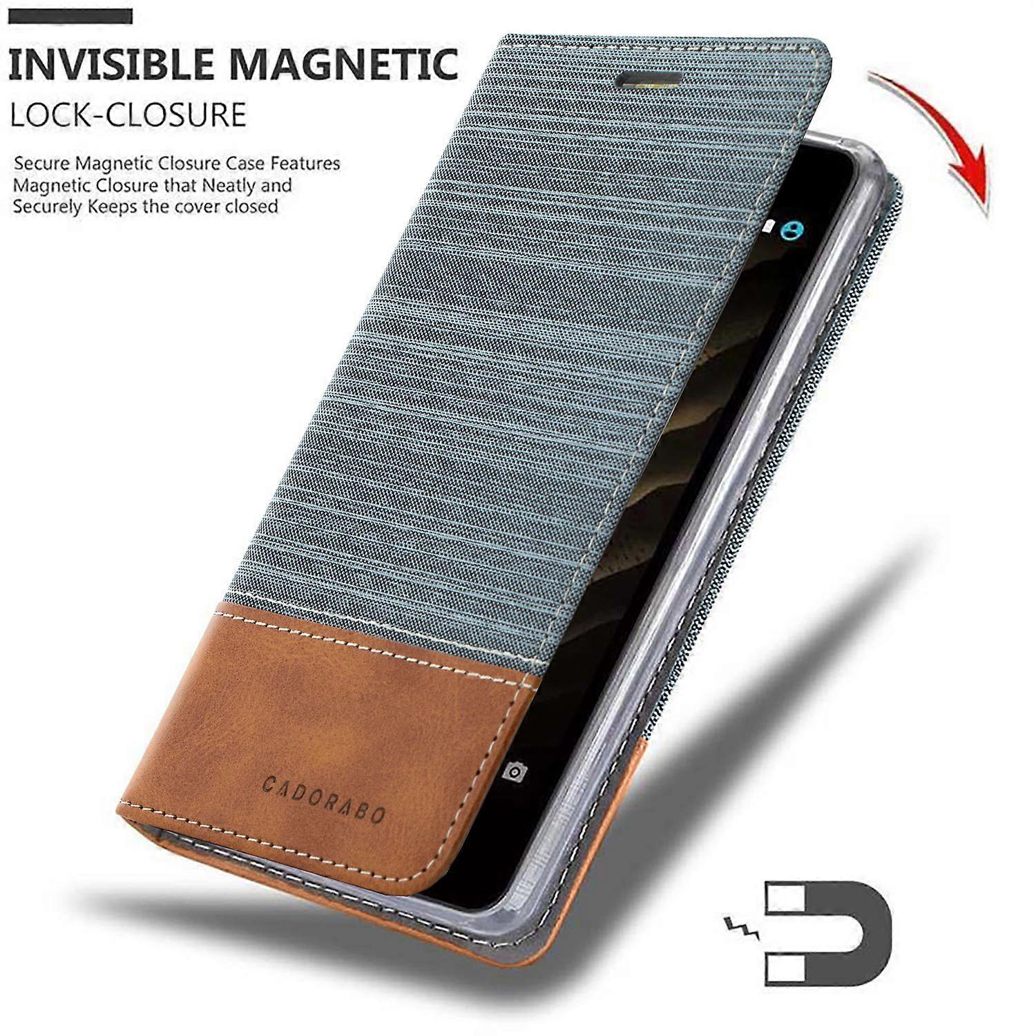 BQ Aquaris U PLUS Προστατευτικό κάλυμμα - σε λειτουργία εμφάνισης και στάσης τζιν