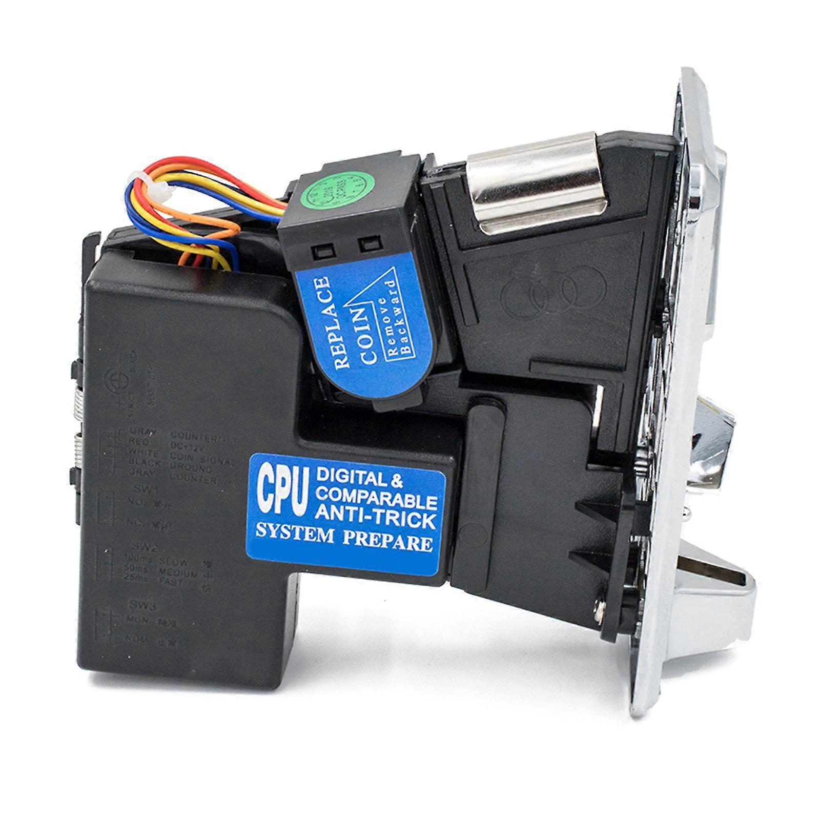 Not Interferences CPU Coin Selector with Precisions Recognition Easy to Use for Arcade Gaming Machines Vending Devices Multicolor