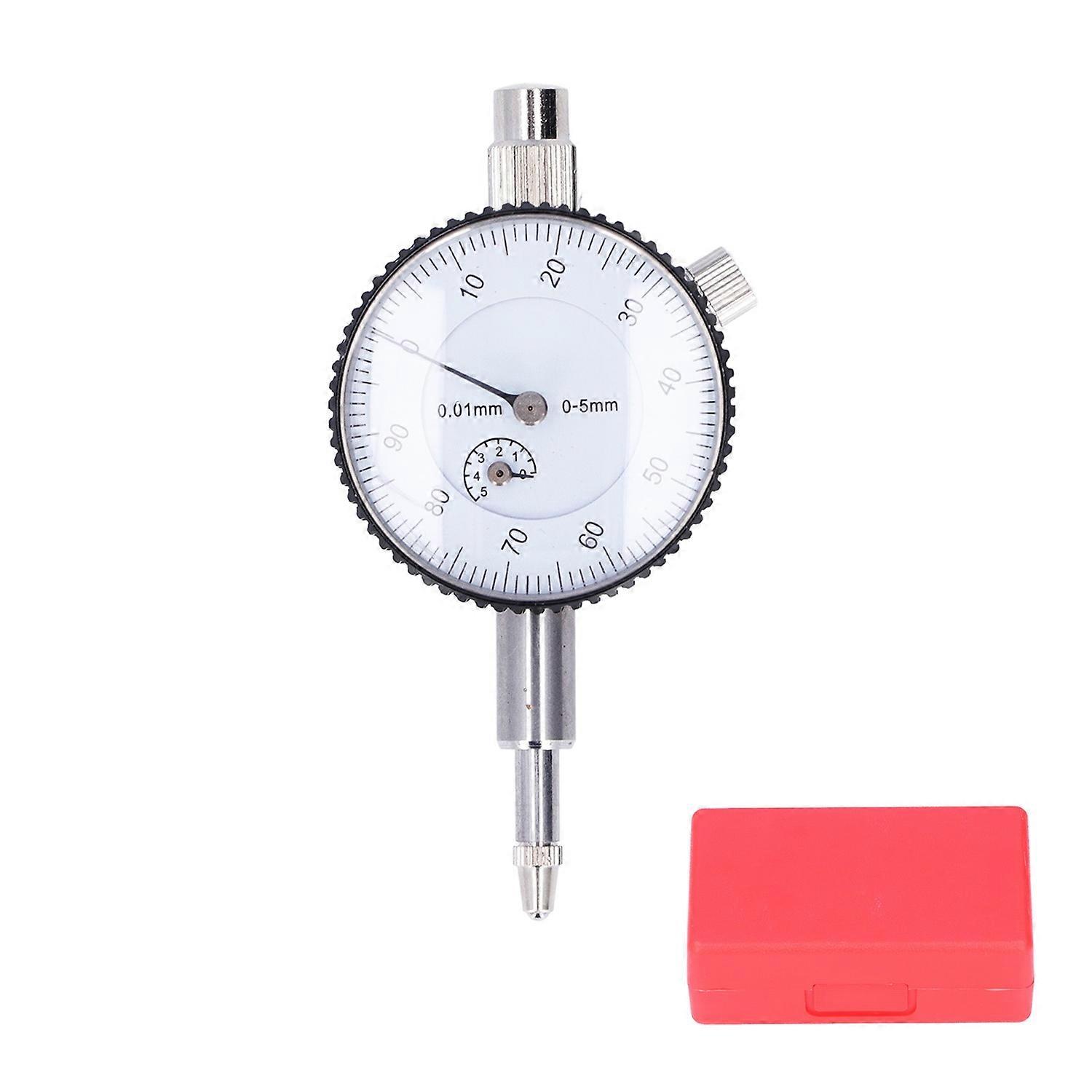 Accuracy Dial Indicator Aluminum Alloy Dial Test Gauge for Maintenance 0‑5mm Range 0.01mm