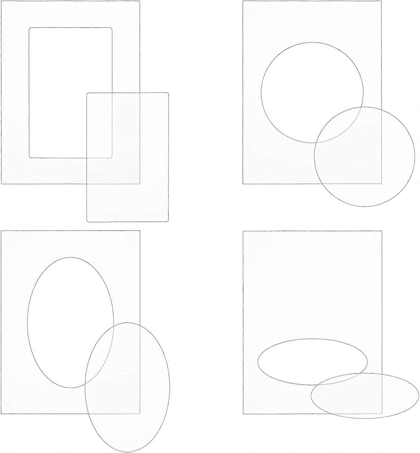 4Pcs 6x4.5" Rectangle Plastic Embossing Folders, 2.8mm Thick, Clear Acrylic Diffuser Set for Card Making, Scrapbooking, Paper Crafts