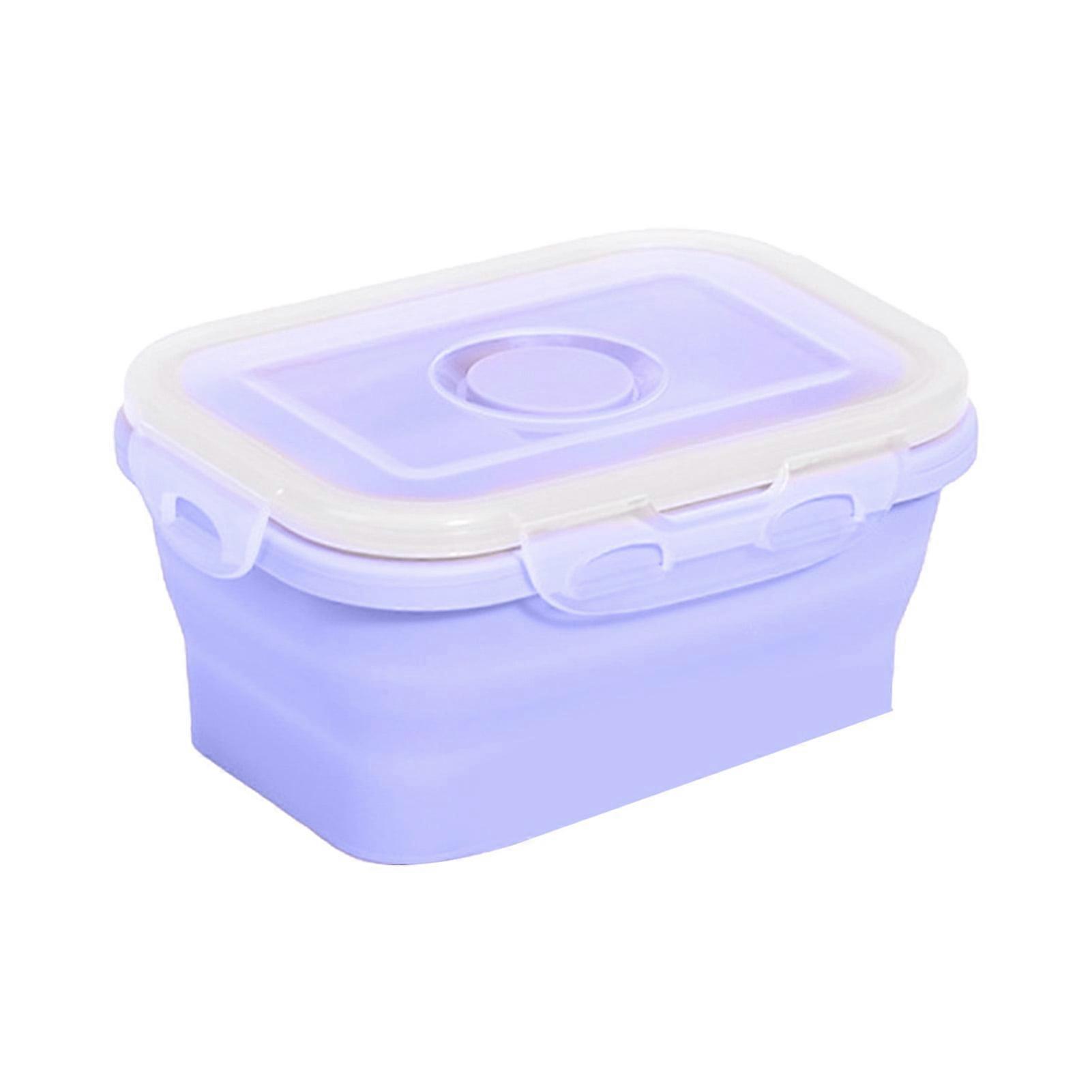 350ML/800ML Silicone Folding Lunch Box - Portable, Lightweight, Food Storage Container for Office School Home