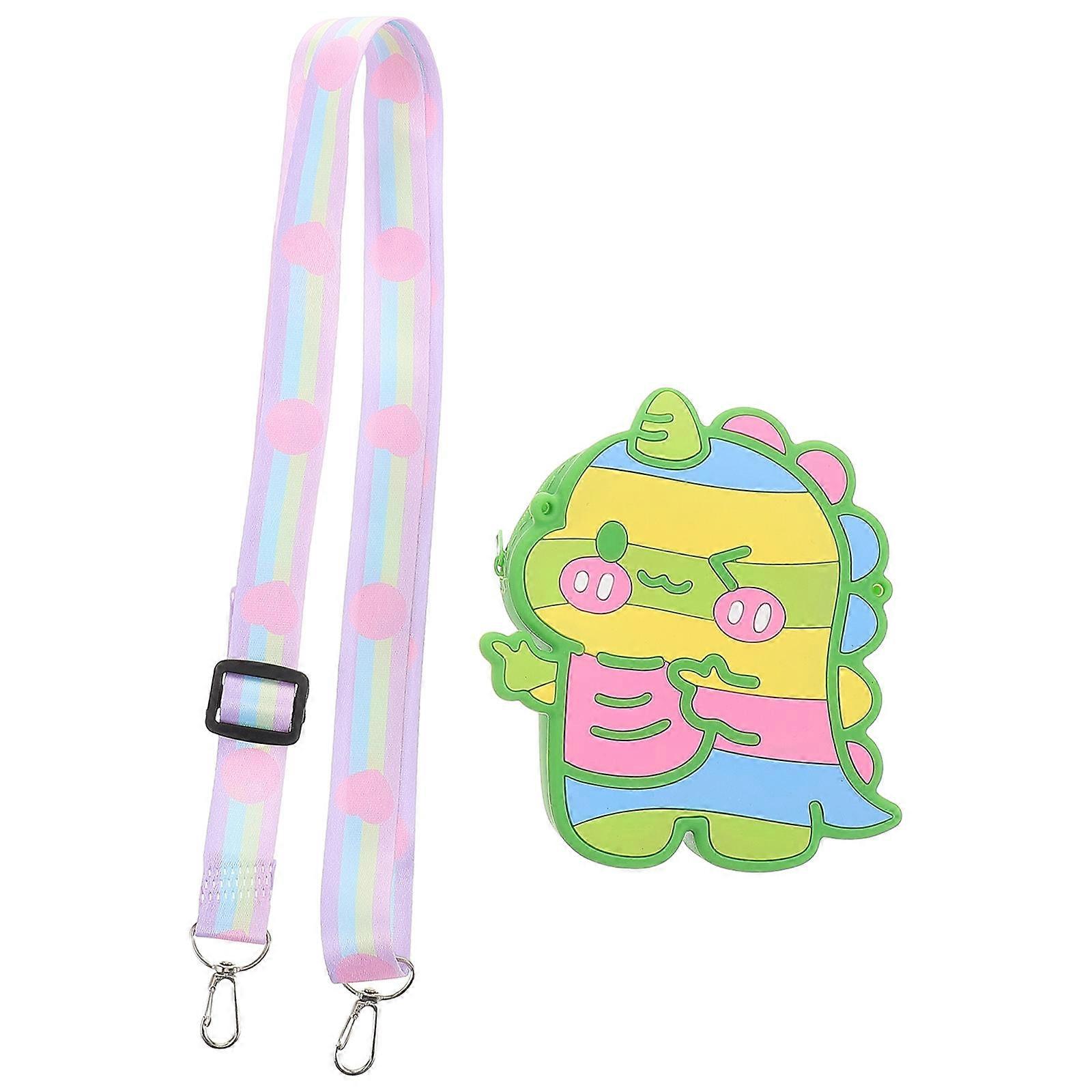 Silicone Dinosaur Bag for Storage Using Crossbody for Kids