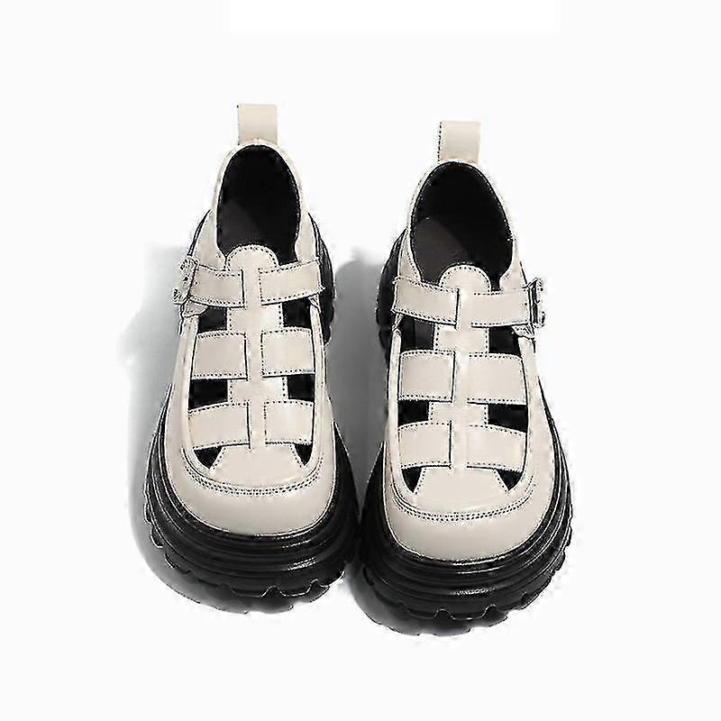 Thick-soled Breathable Leather Shoes