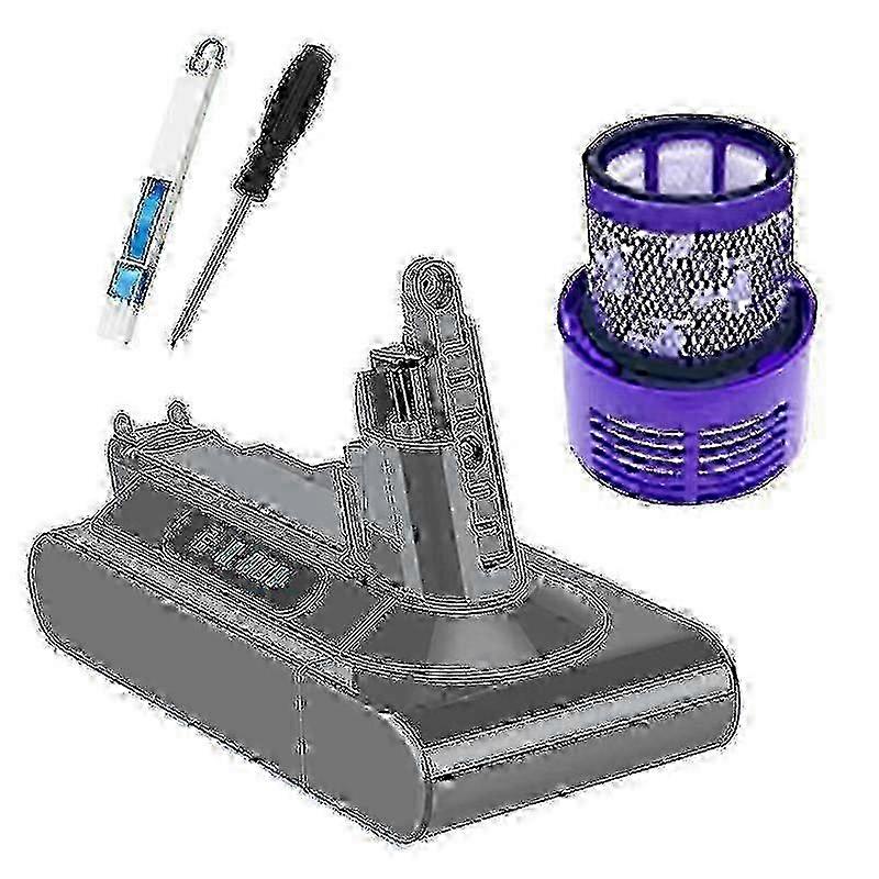 V10 Battery Adapter and Filter Kit - Compatible with Dyson V10, SV12, V10 Animal, and Absolute Models 2025