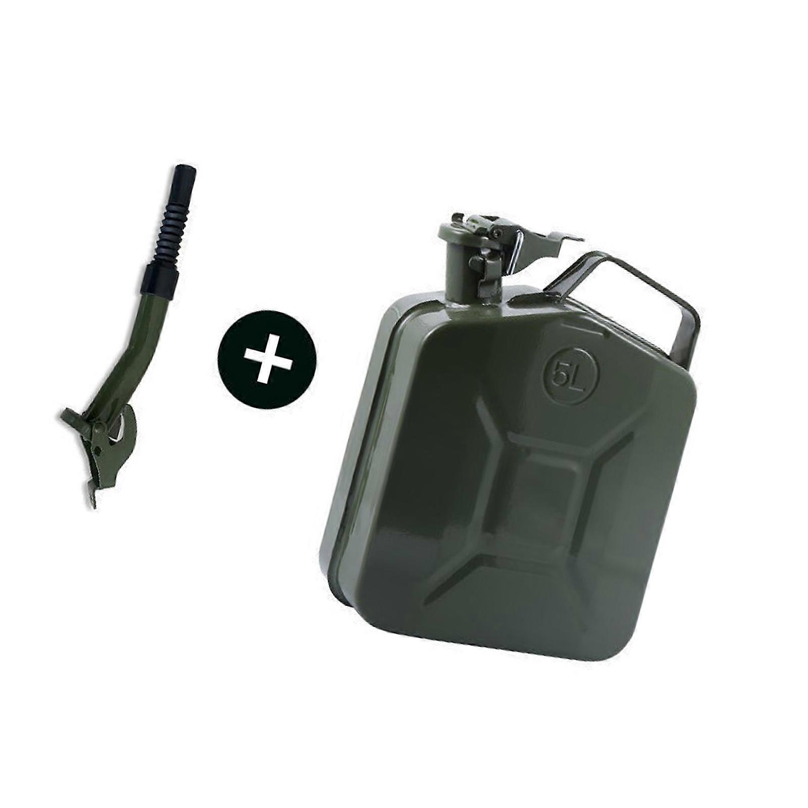 Tanica in acciaio resistente con beccuccio e maniglia Contenitore per benzina portatile in metallo 3 dimensioni Ideale per attrezzature automobilistiche Multicolore