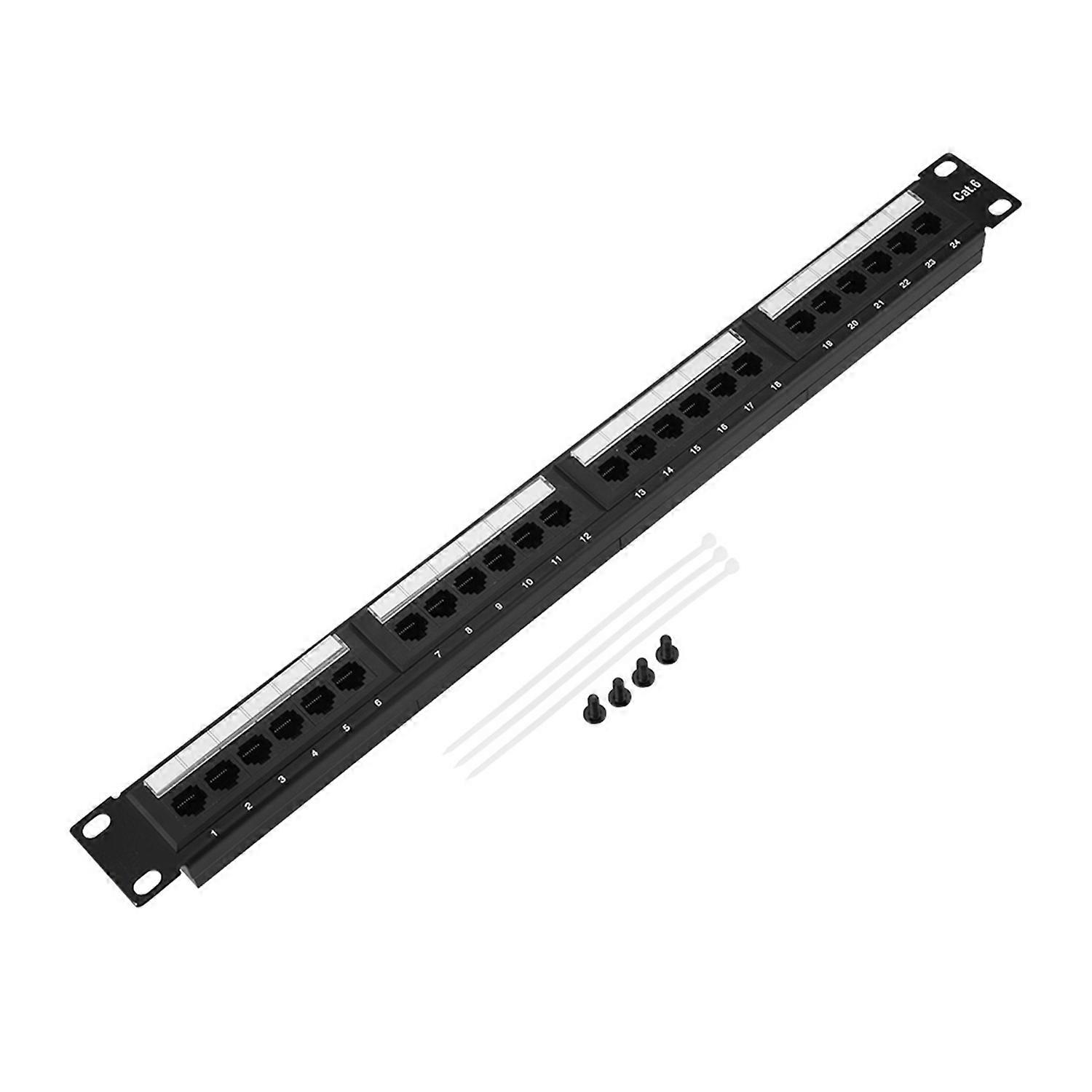 LAN Network Adapter CAT6 24 Port Patch Panel Rack Cable Wall Mounted Bracket Rack Tool