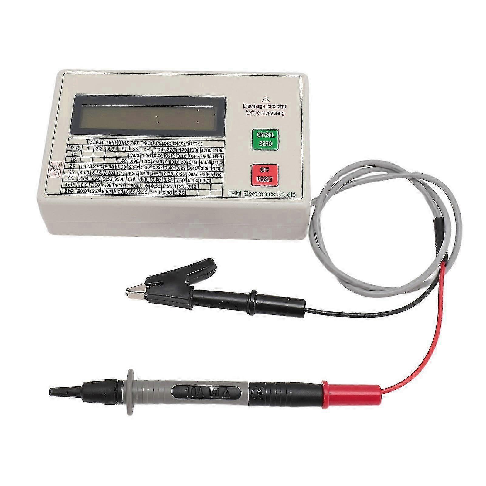 ESR Meter Accurate Smart Shutdown Function Portable ESR Capacitance Tester for Production Workshop w