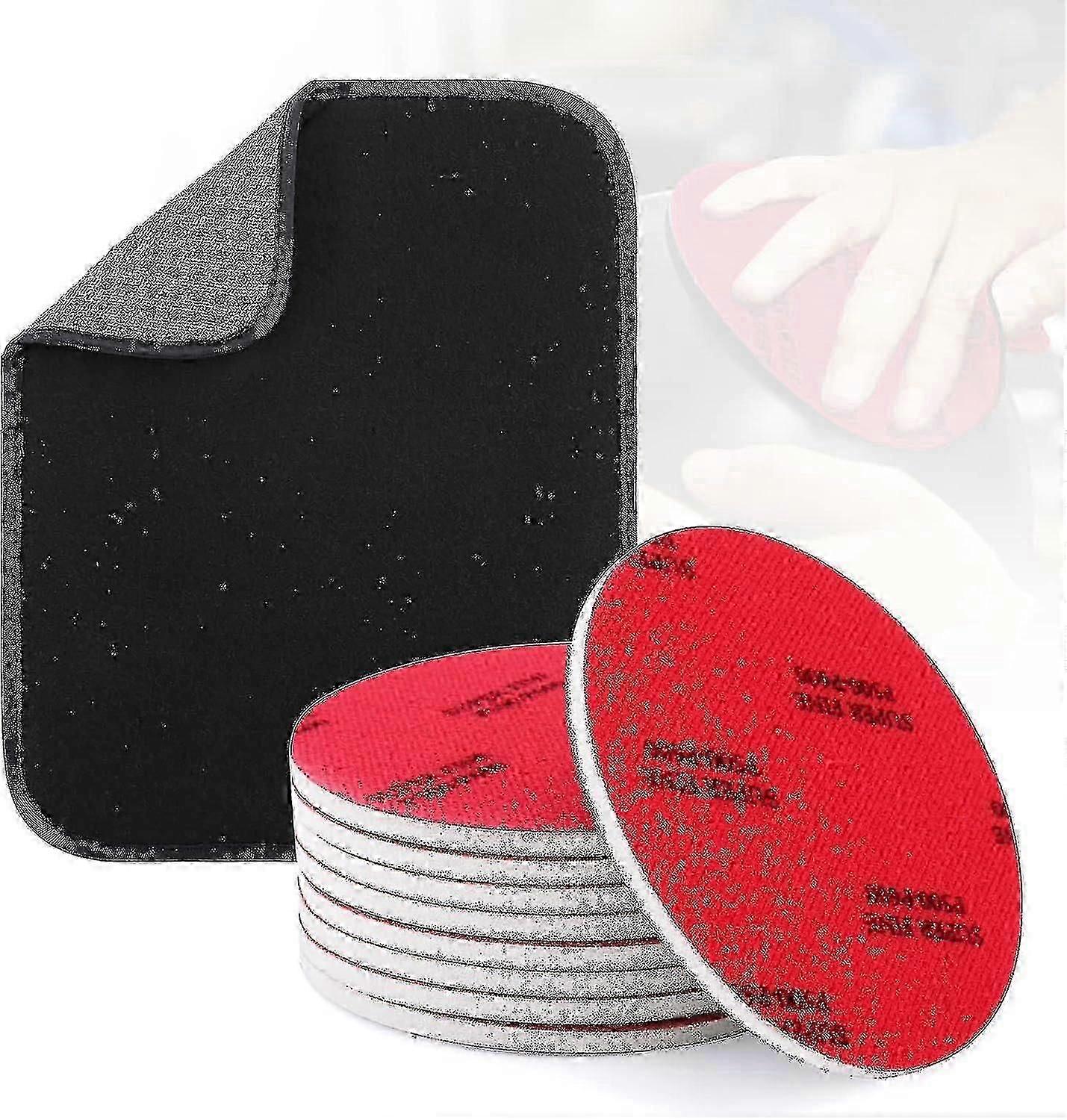 مجموعة وسادة صنفرة كرة البولينج - مجموعة Auniq 9 قطع 500 ، 1000 ، 2000 حصى مع منشفة بولينج من الألياف الدقيقة