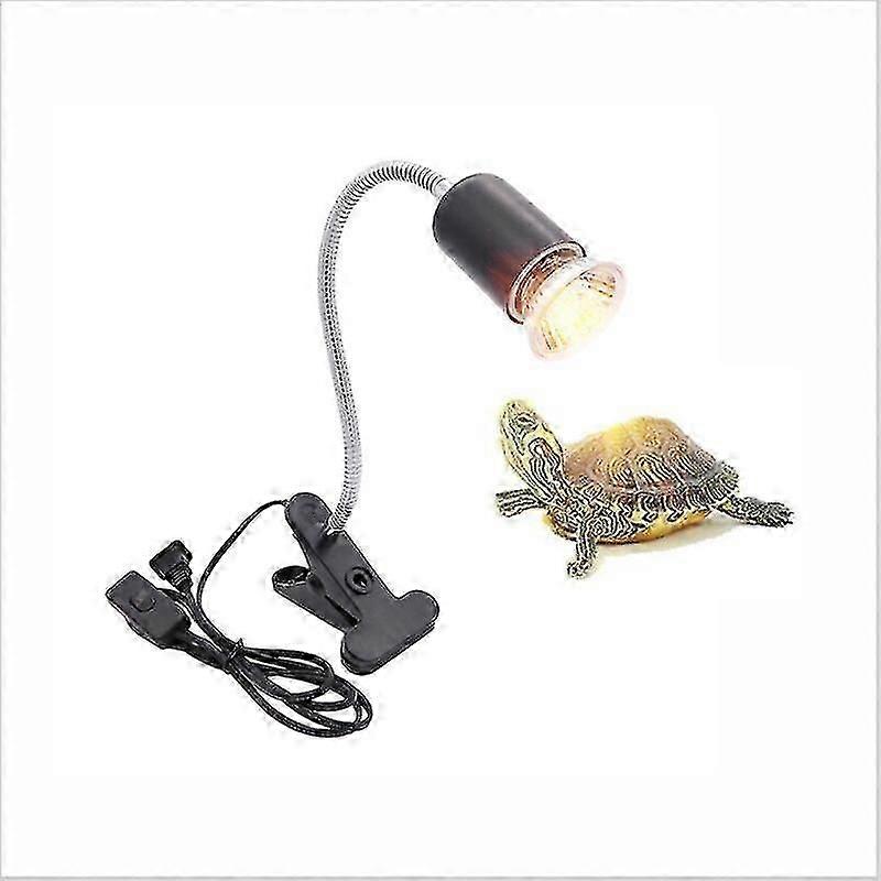Reptile Lamp Heated Tortoise Lamp with 360 Rotation Long Base for Reptiles and Amphibians