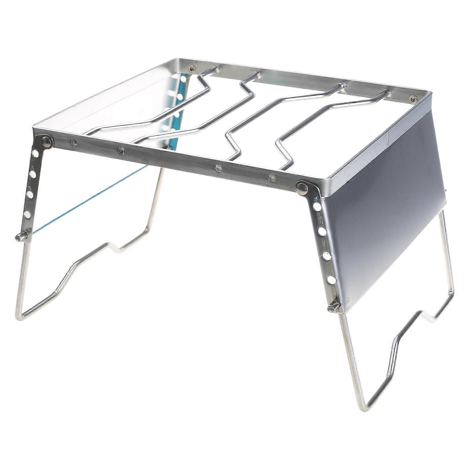 Foldable Camping Table Outdoor Folding Table Barbecues Table Stainless Steels Collapsible BBQ Table Portable Camp Table Multicolor