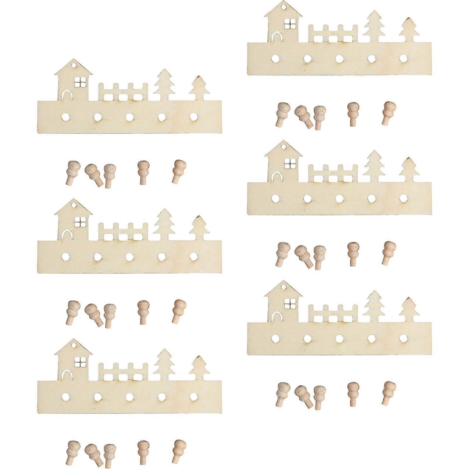 Realistic Miniature Display Zakka Role Play and Display for Dollhouses Enthusiasts, 1/12 Scale, Wood Display Hooks Multicolor