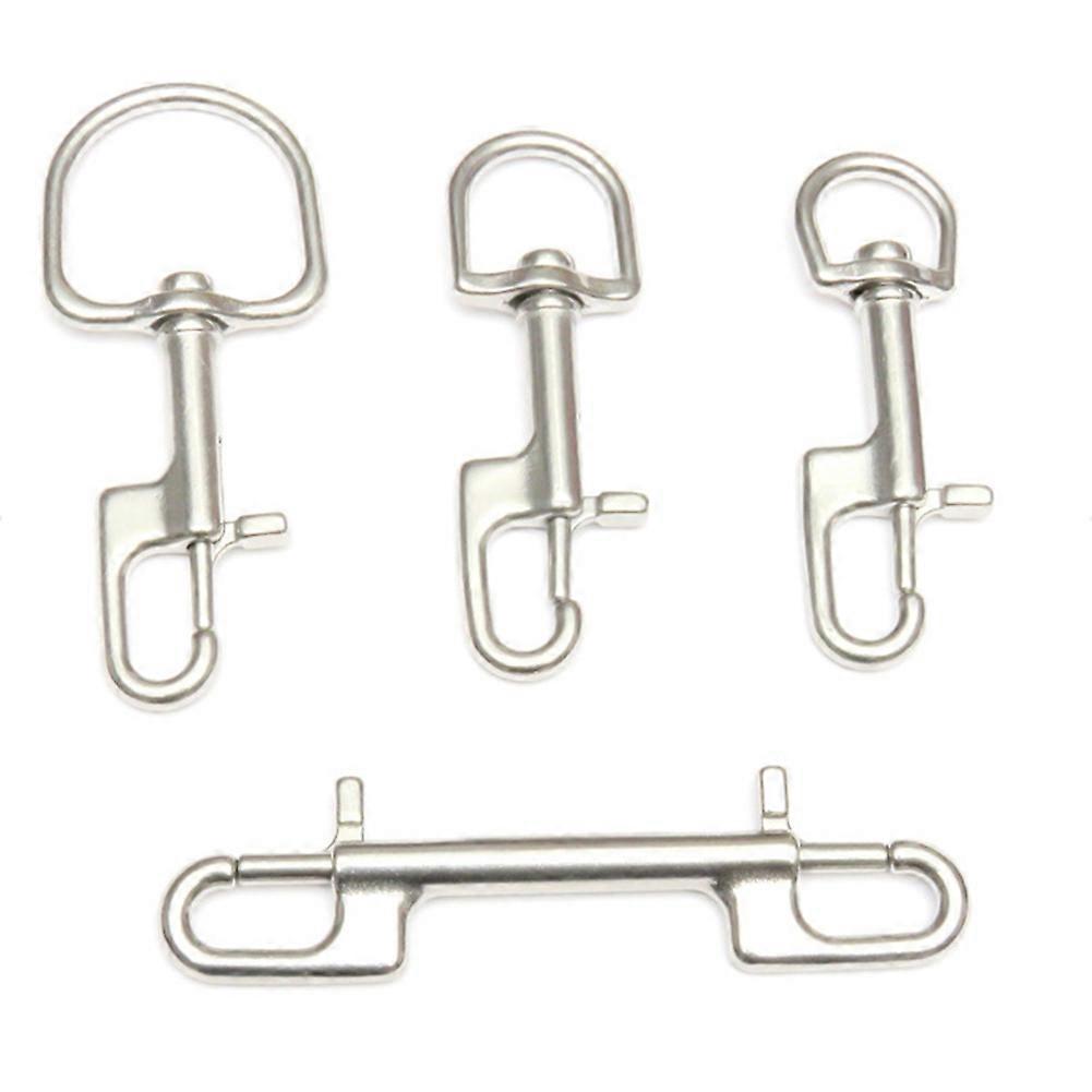 4PCS Bolt Snap Hook, Trigger Snaps Metal Clips for Diving, Dog Leash