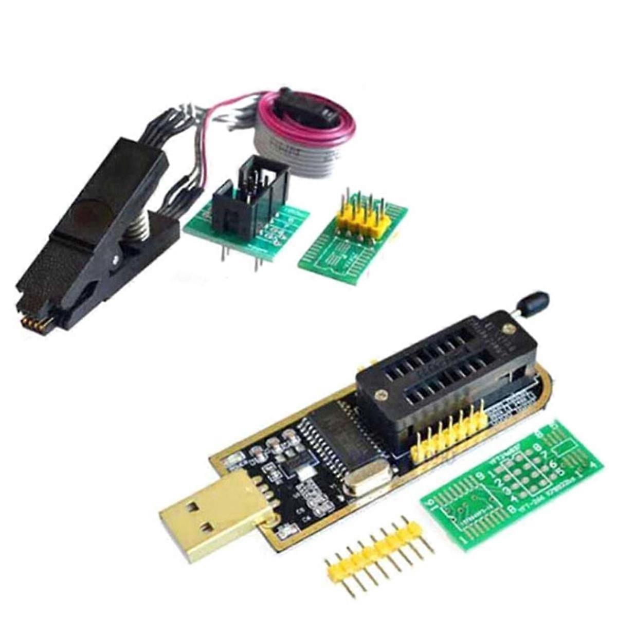 SOIC8 SOP8 Test Clip for EEPROM 93CXX / 25CXX / 24CXX + CH341 24 25 Series EEPROM Flash BIOS USB Programmer Module