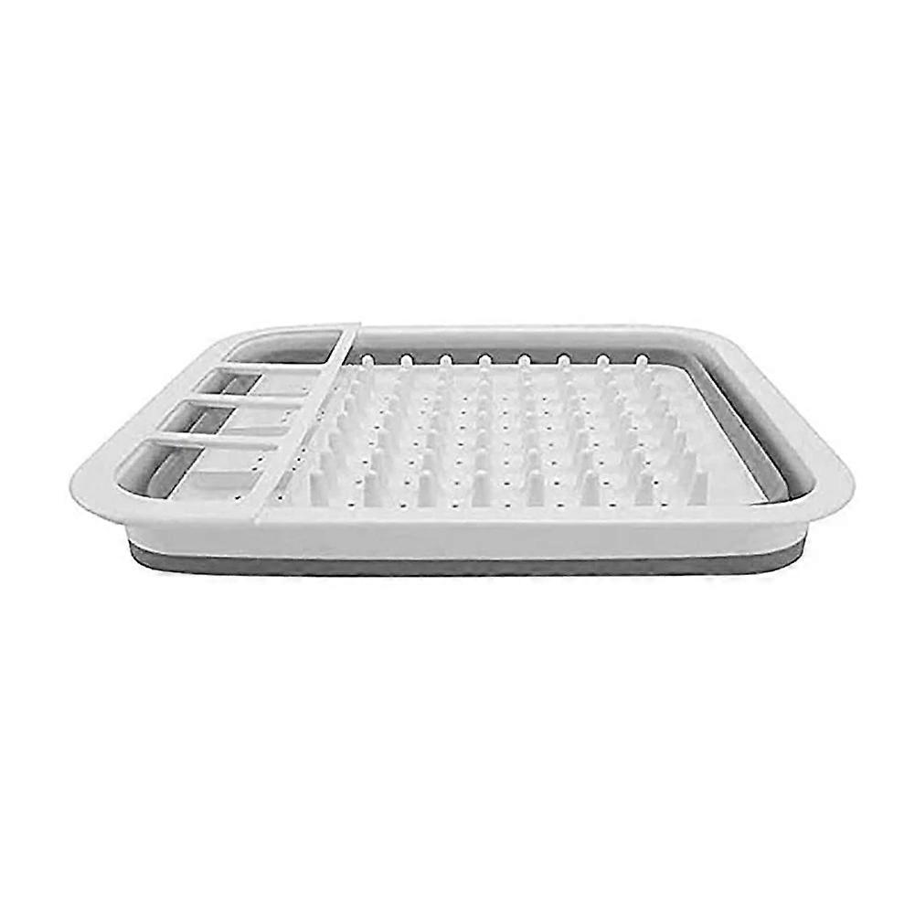 Kitchen Foldable Dish Rack Storage Water Leakage Plastic Tableware