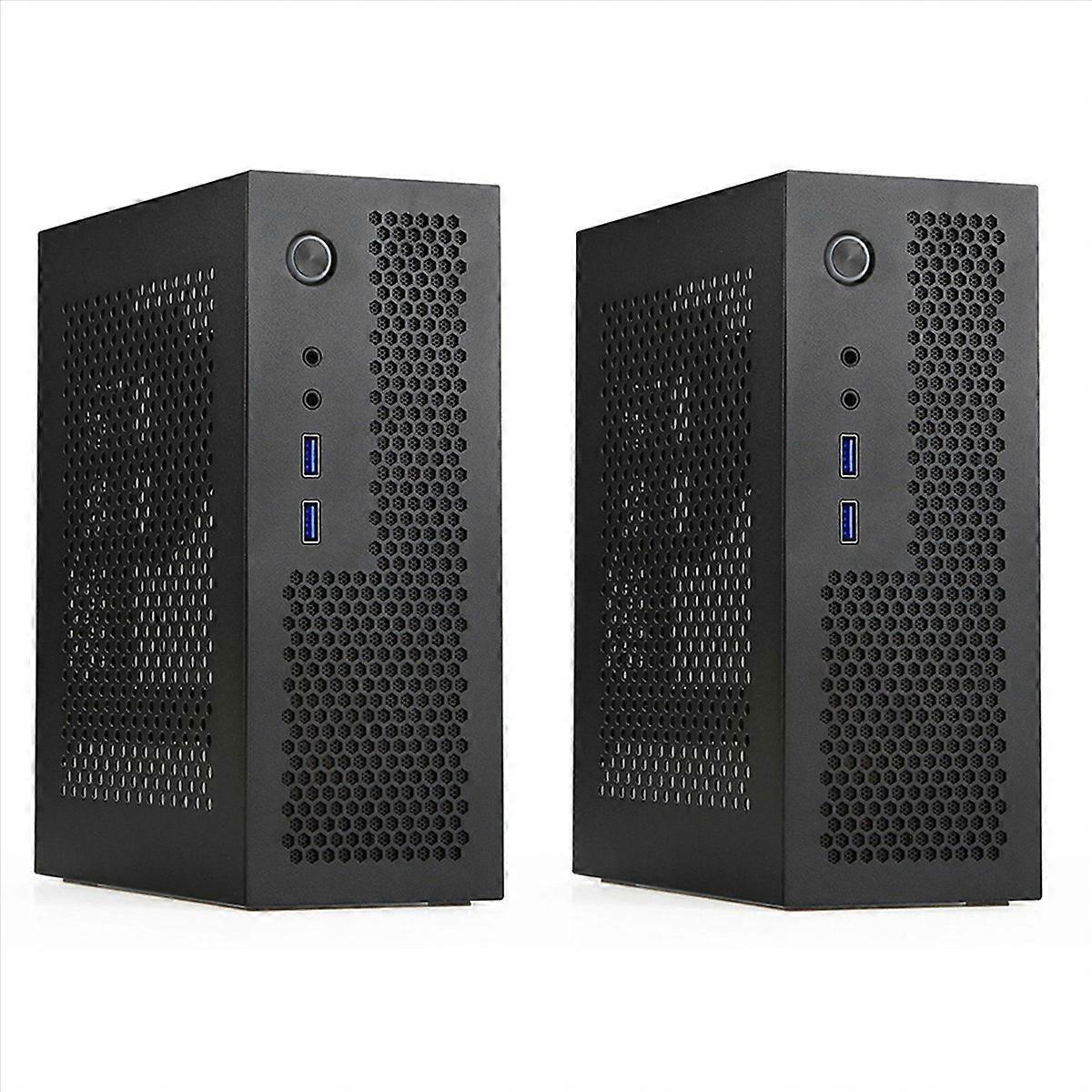 2X A09 HTPC Computer Case Mini ITX Gaming PC Chassis Desktop Chassis USB3.0 Computer Case Home Compu