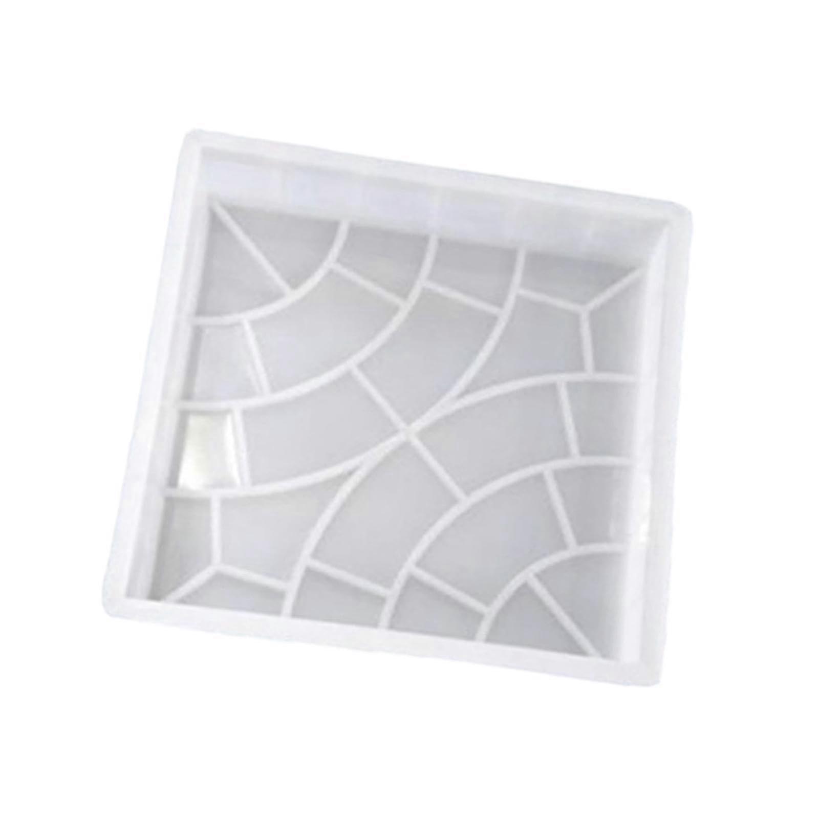 Concrete Stepping Stone Mold for Garden Pathway, Decorative Square Paver Form for Patio and Backyard