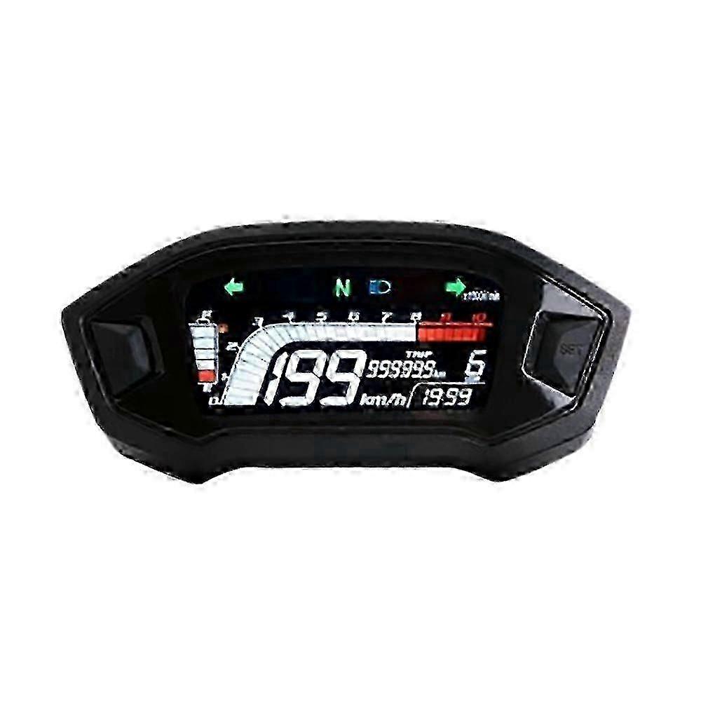 Motorcycle Lcd Odometer Led Adjustable Speedometer Optional Backlight Digital Odometer For 1,2,4 Cy 25-26