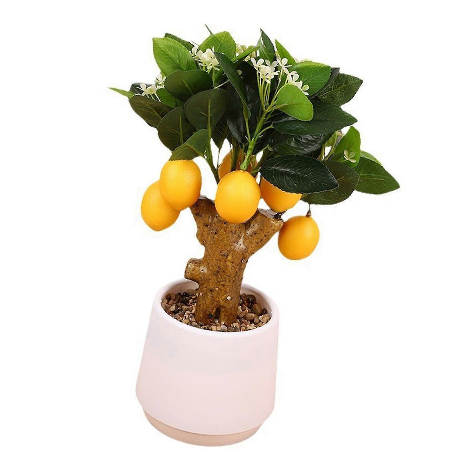 Artificial Simulation Fruit Branch Faux Miniature Fruit Stem Realistic Tree Branch Model for Office Desk Decors Multicolor