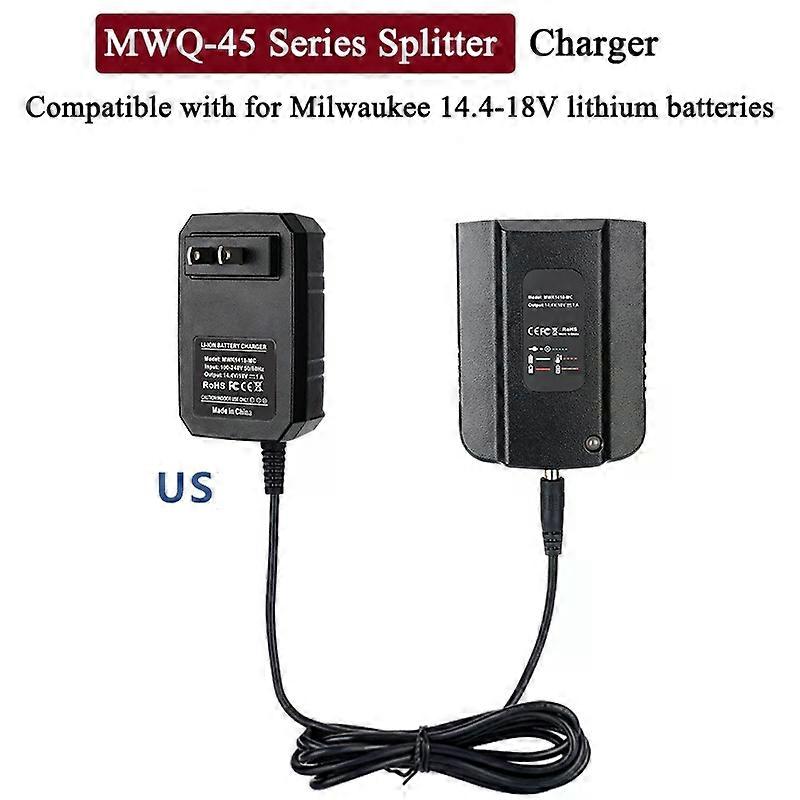 Portable Lithium Battery Replacement Charger Lithium Battery Charger Adapter Compatible with For Milwaukee 14.4-18V Batteries