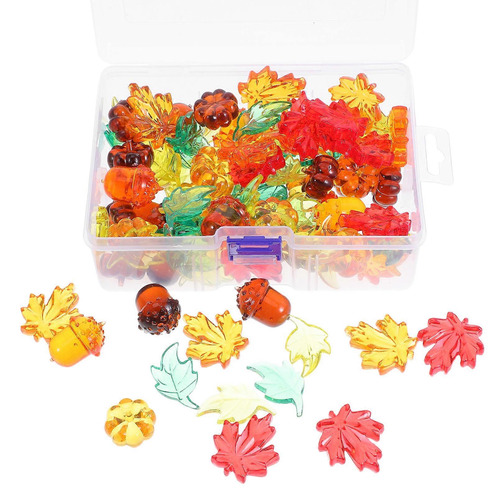 100Pcs Acrylic Fall Decorations for Thanksgiving Vase Fillers Set