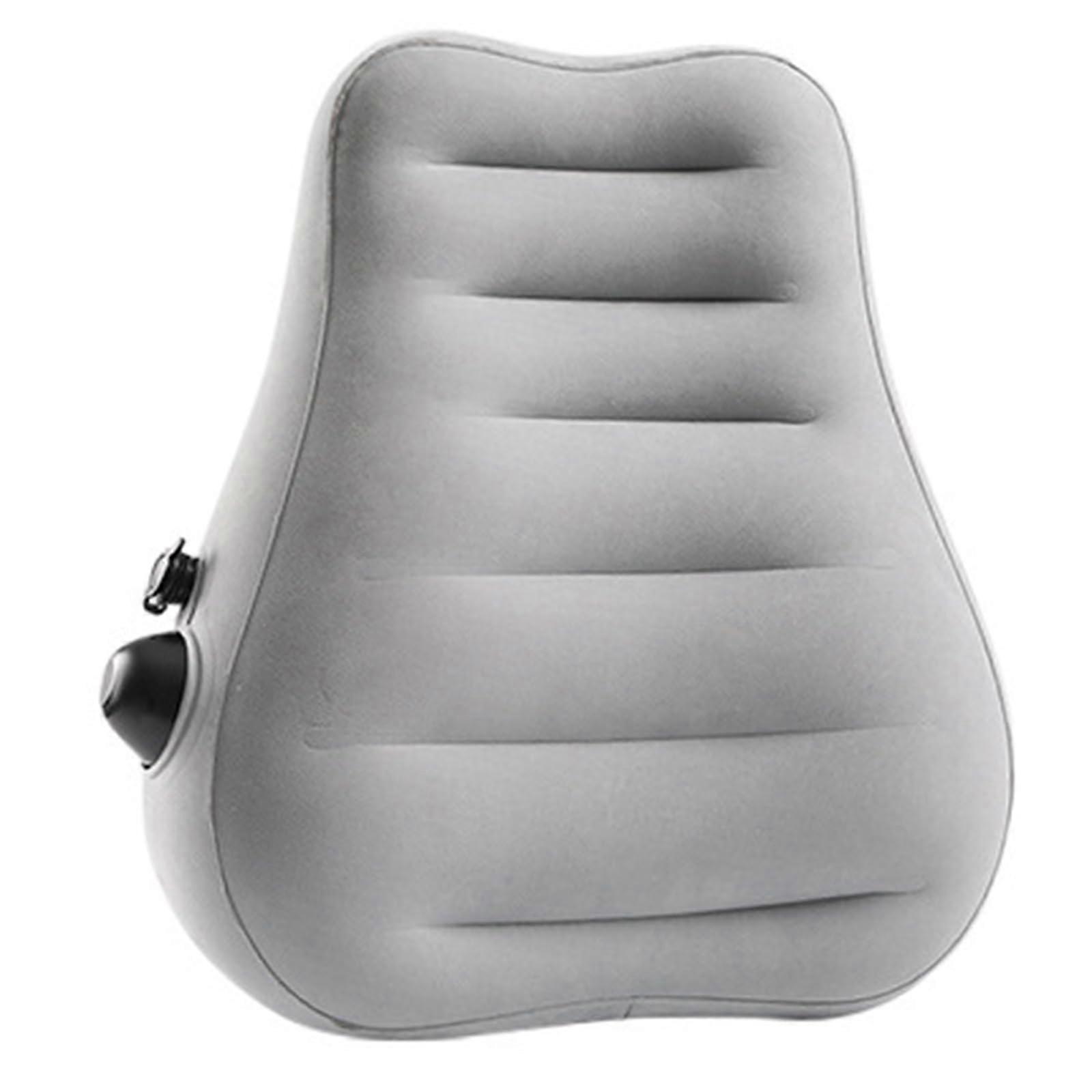Ergonomic Inflatable Lumbar Travel Pillow with Quick Inflate Design for Back Support on Journeys