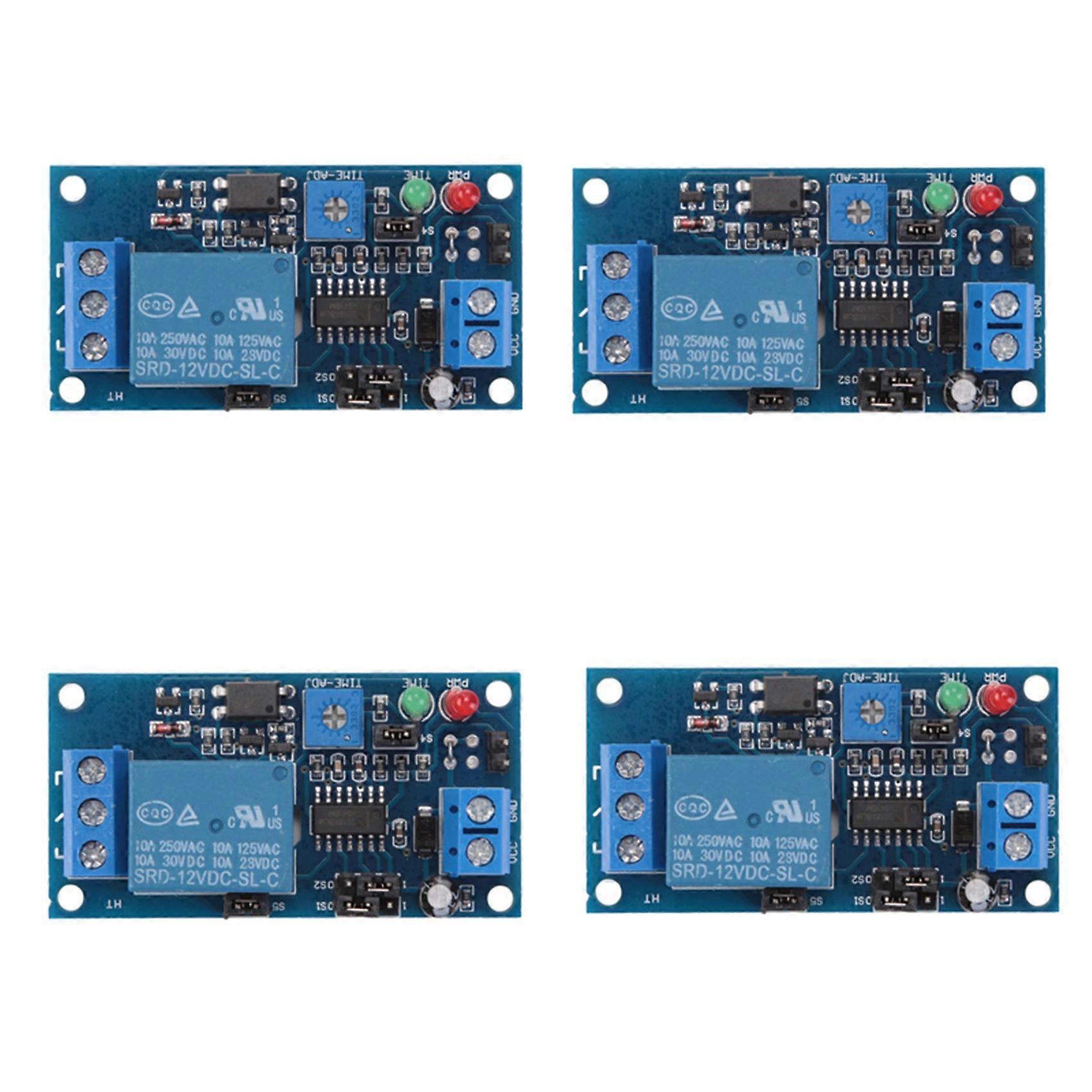 4X 12V DC Delay Relay Delay Turn on / Delay Turn Off Switch Module with Timer