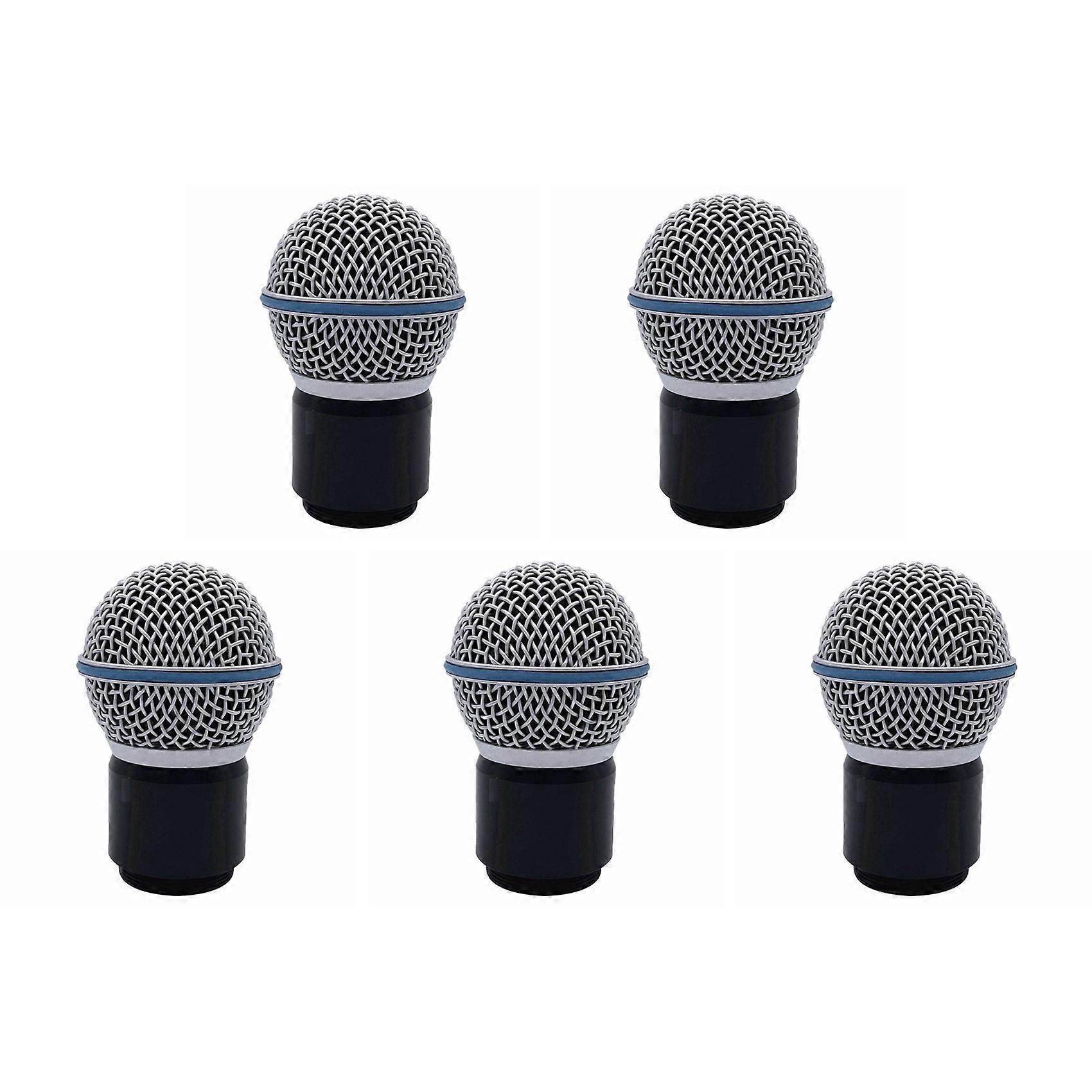 5PC BETA58A Microphone Head Microphone Capsule Replacement for Shure BETA58A Wireless Microphone Cartridge Capsule