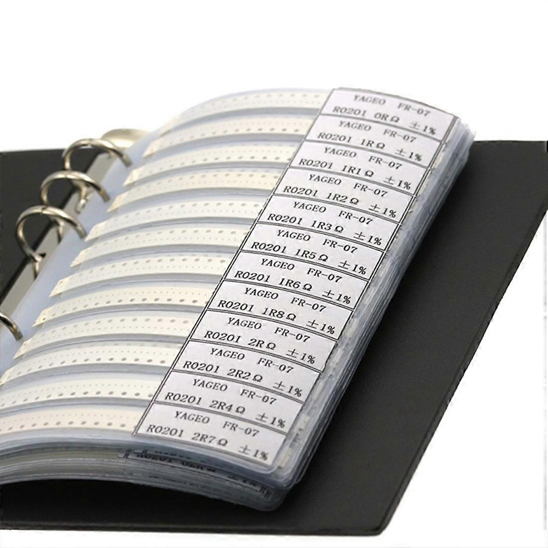 8500PCS Capacitance Sample Book, 170 Value All Series SMD Ohm Capacitor, 1% SMD Resistor Sample Book Assorted Kit, 0402