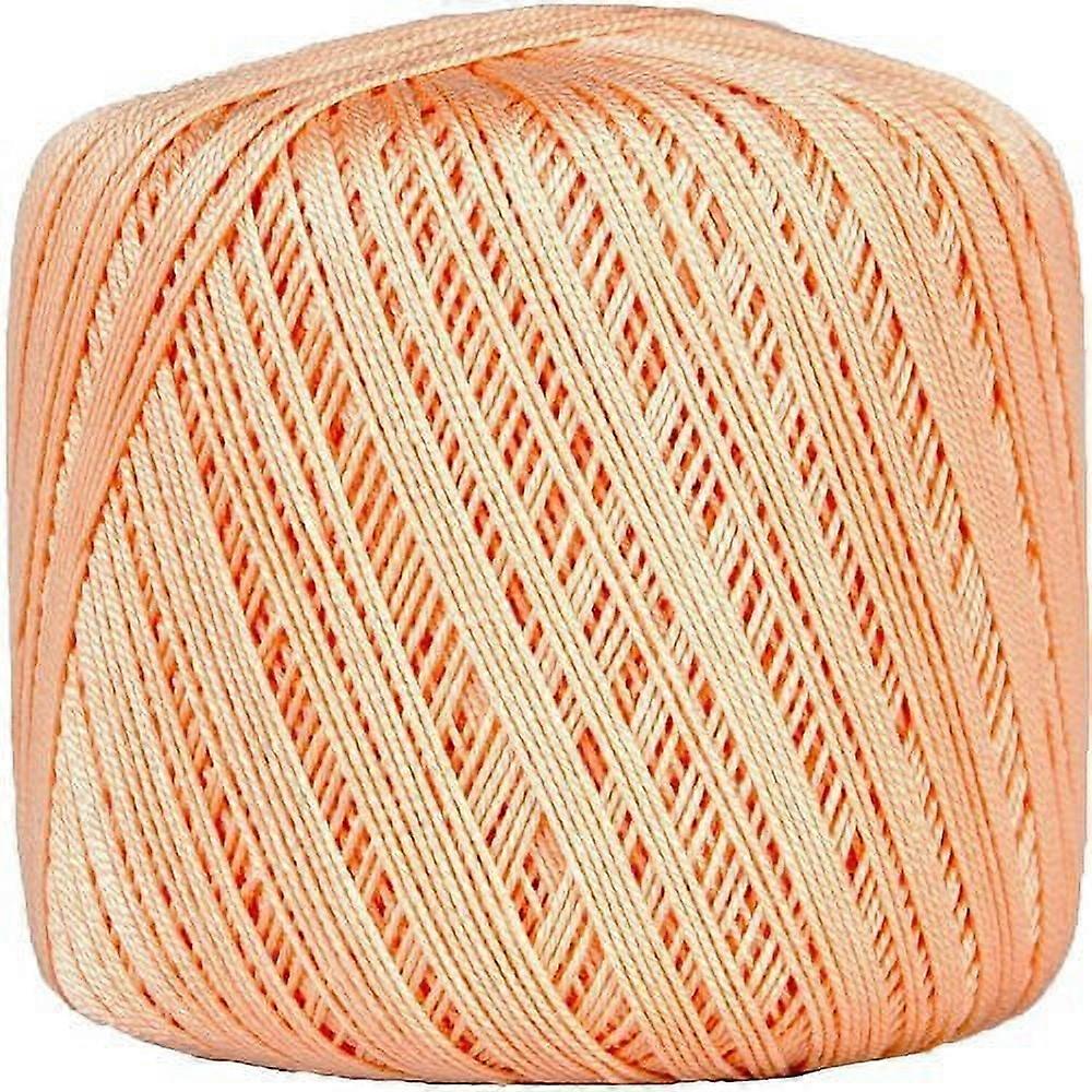 Threadart 100% Pure Cotton Crochet Thread Size 10, Color 17 APRICOT, 50g/175yds - compatible with all patterns for tablecloths, bedspreads,