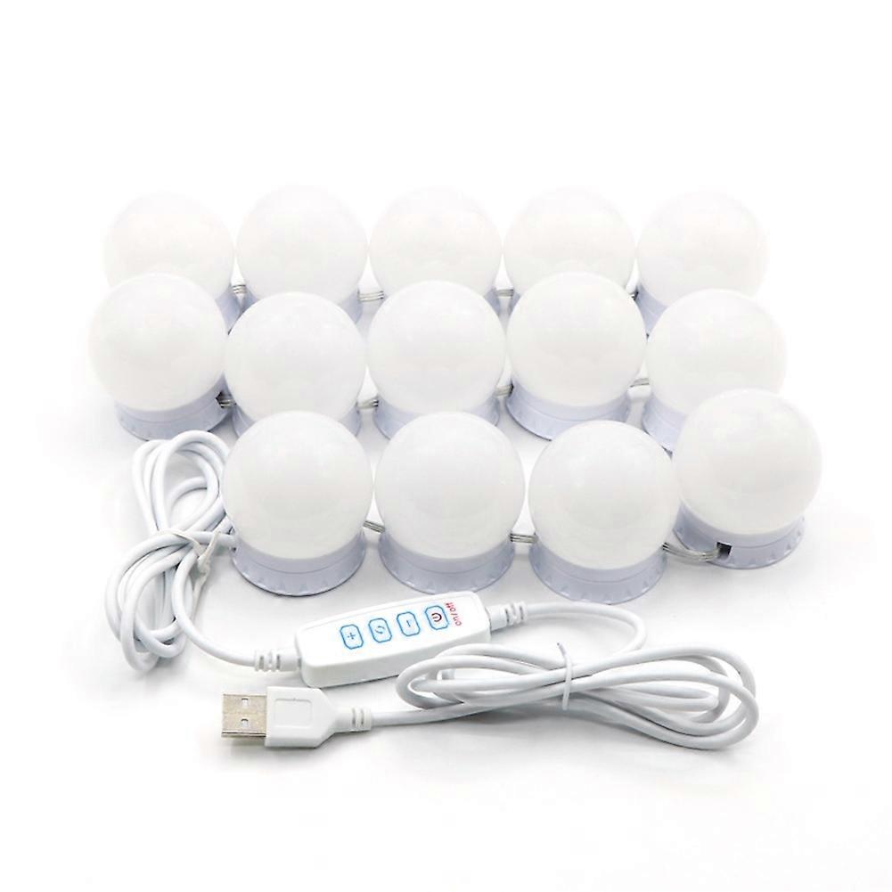 14 Dimmable Bulbs LED Vanity Mirror Lights with 10 Brightness Levels Adjustable,for Makeup Desk Bathroom Dressing Room