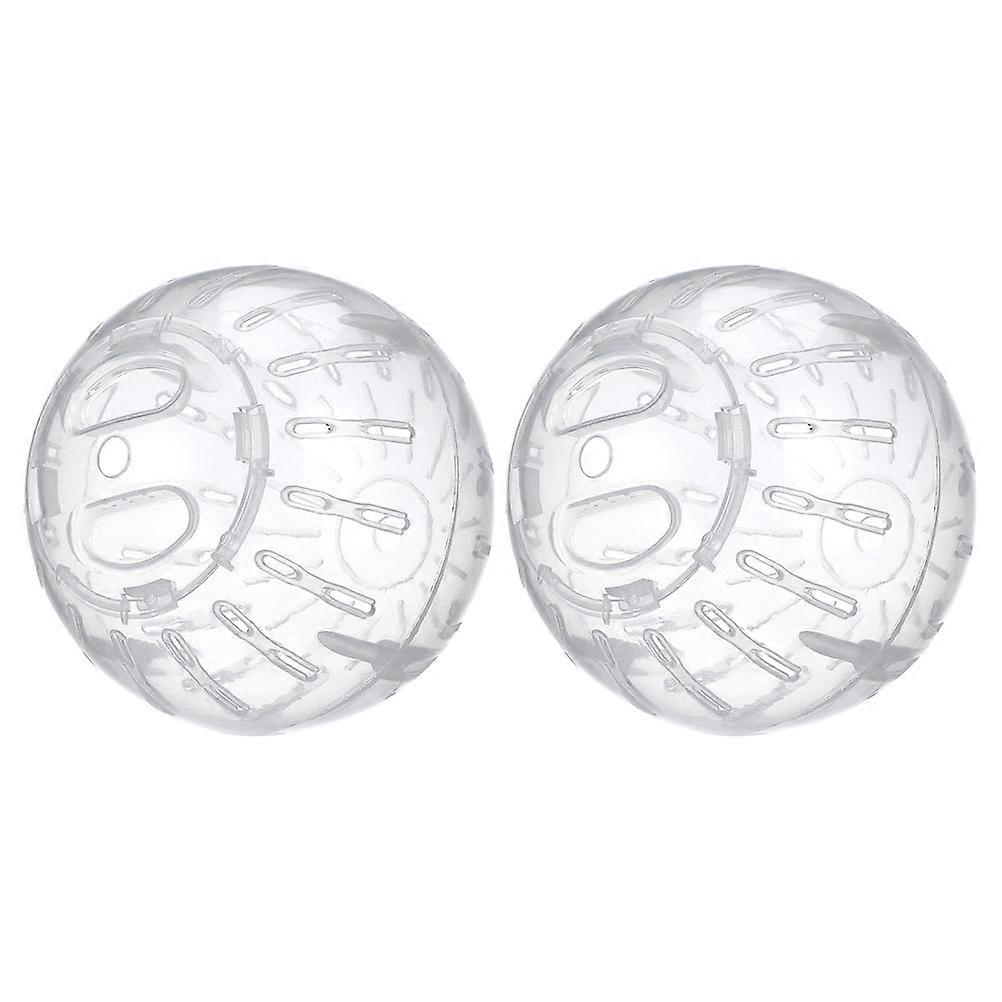 Miniature Roller Toy Hamster Exercise Ball for Dwarf Hamsters 2Pcs Transparent