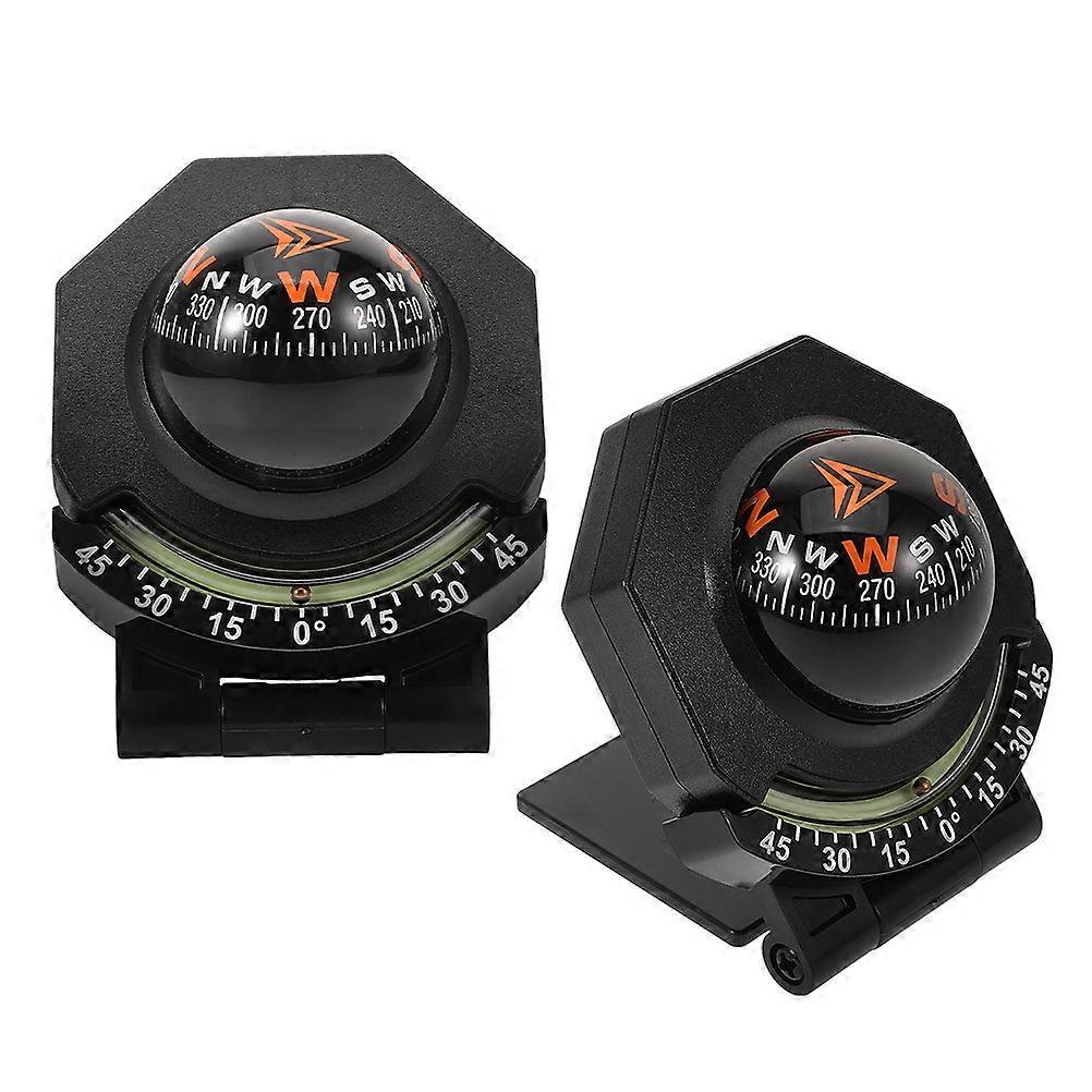 Dash Mount Compass Auto with Inclinometer for Vehicle 2Pcs Set