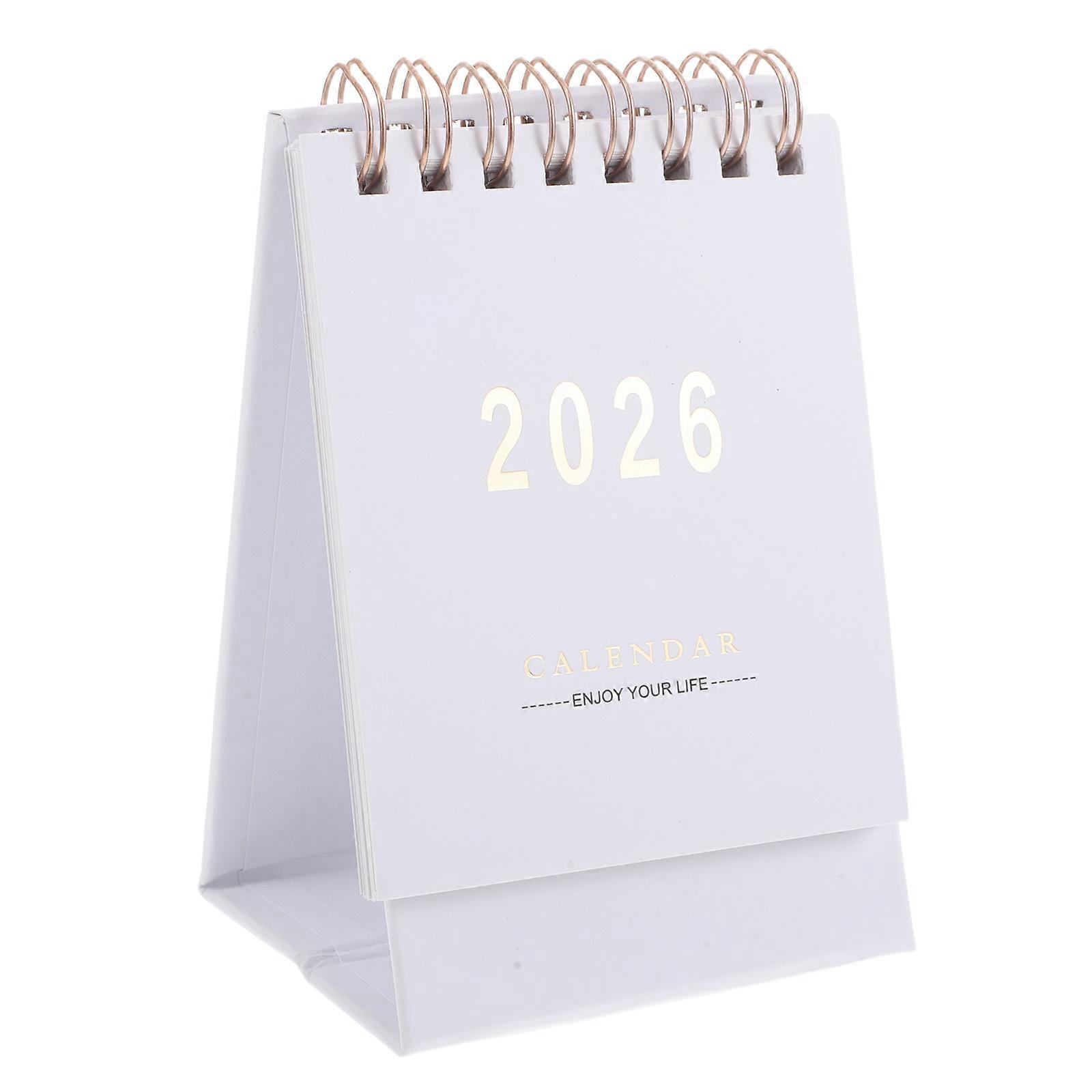 Mini Desk Calendar for Monthly Planner with Standing Flip 2026