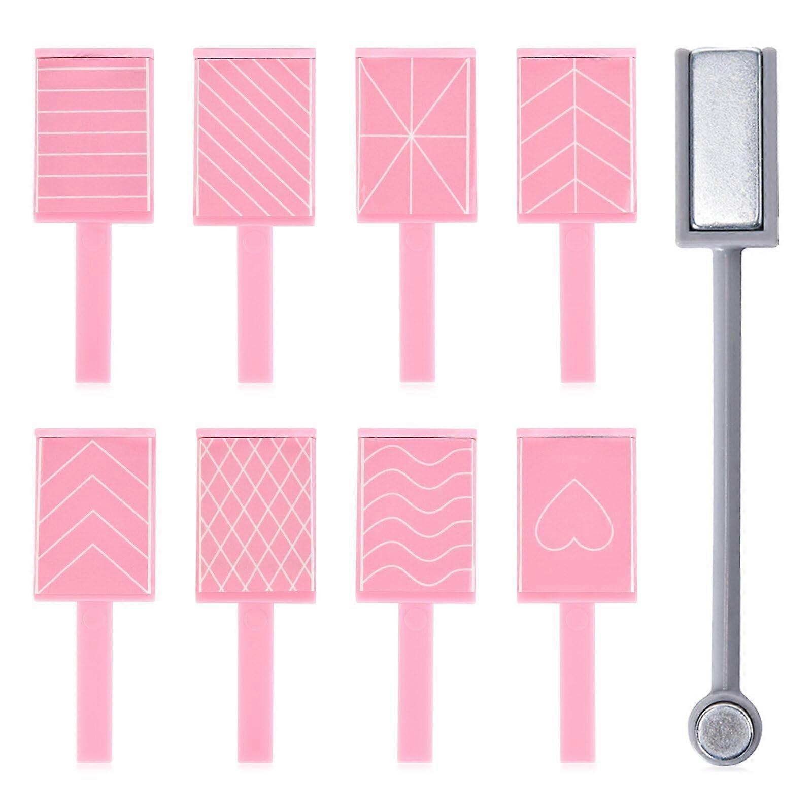 9Pcs Cat Eye Nail Magnet Set with Magnetic Wands for Multiple Effects and Salon Quality Results