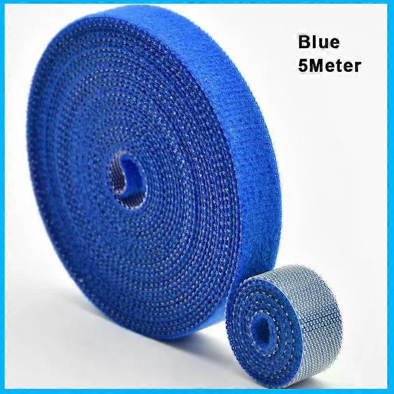 5M Nylon Hook Loop Cable Straps Reusable Fastening Tape Cable Ties Cord Organizer Double-Sided Hook and Loop Self-adhesive Tape
