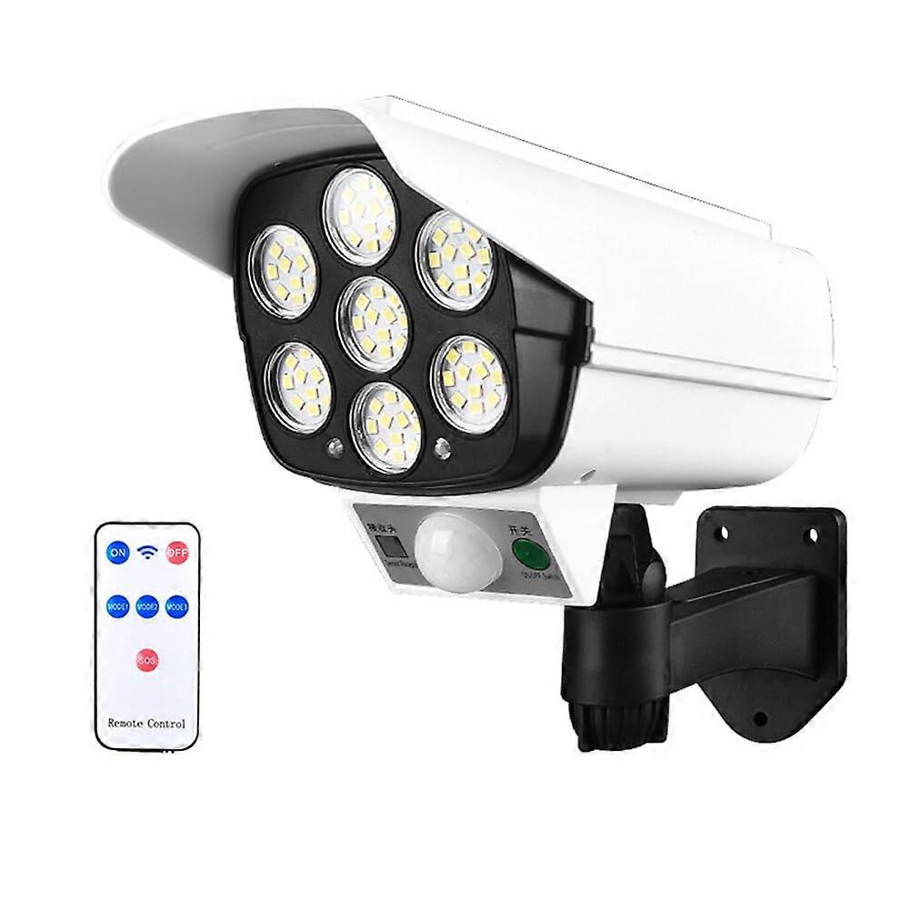 Solar Powered Dummy Security Camera with LED, Weatherproof Fake Surveillance for Home and Garden
