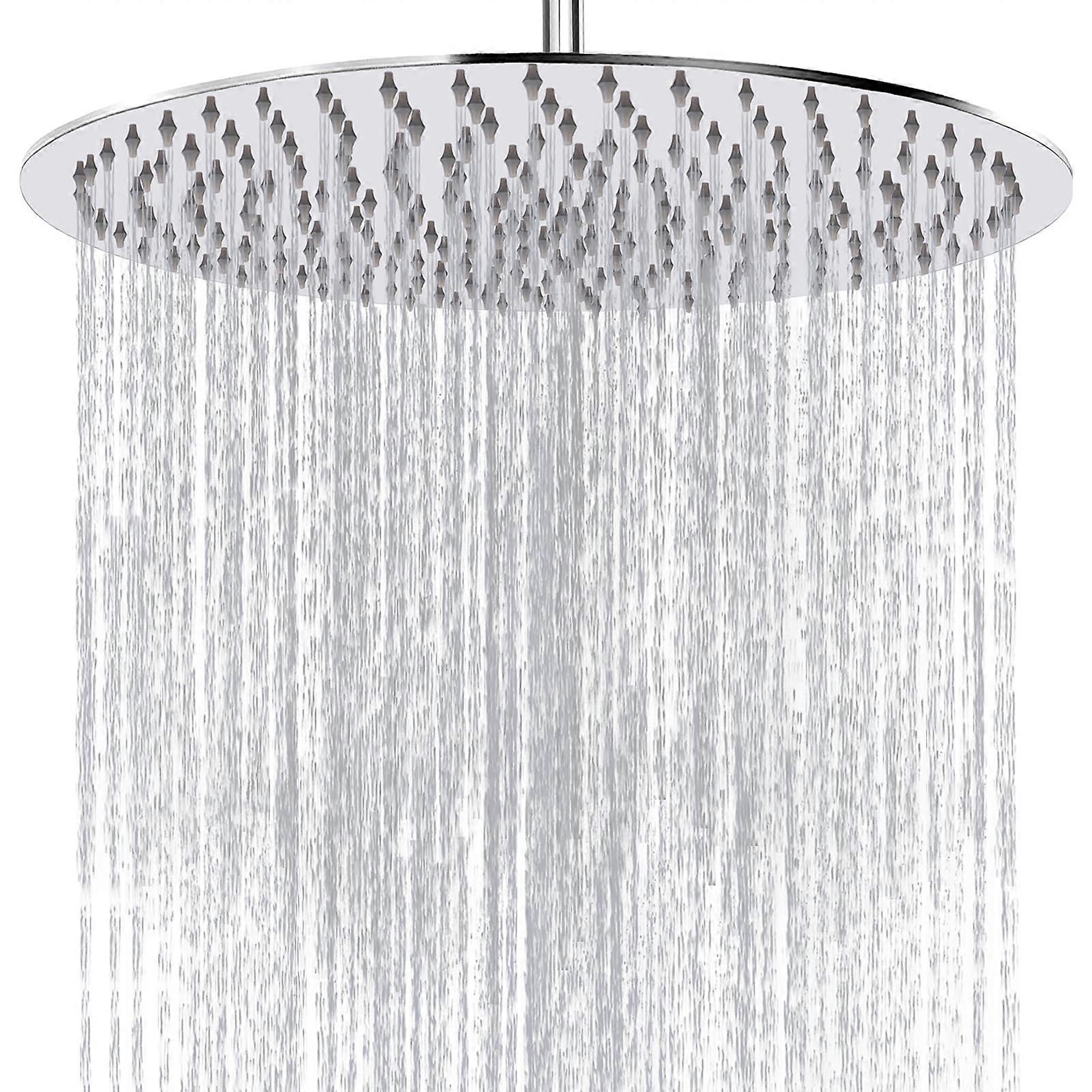 16 Inch Rainfall Shower Head Chrome, Oversized Stainless Steel Ceiling Mount for Full Body Coverage