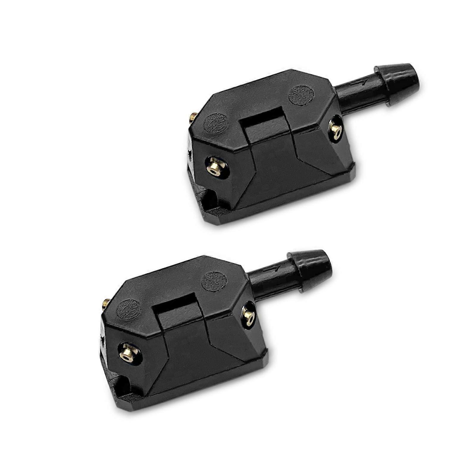 2 PCS Universal Front Windshield Washer Nozzles 4Way Car Wiper Spray Jets Clear Vision Boost