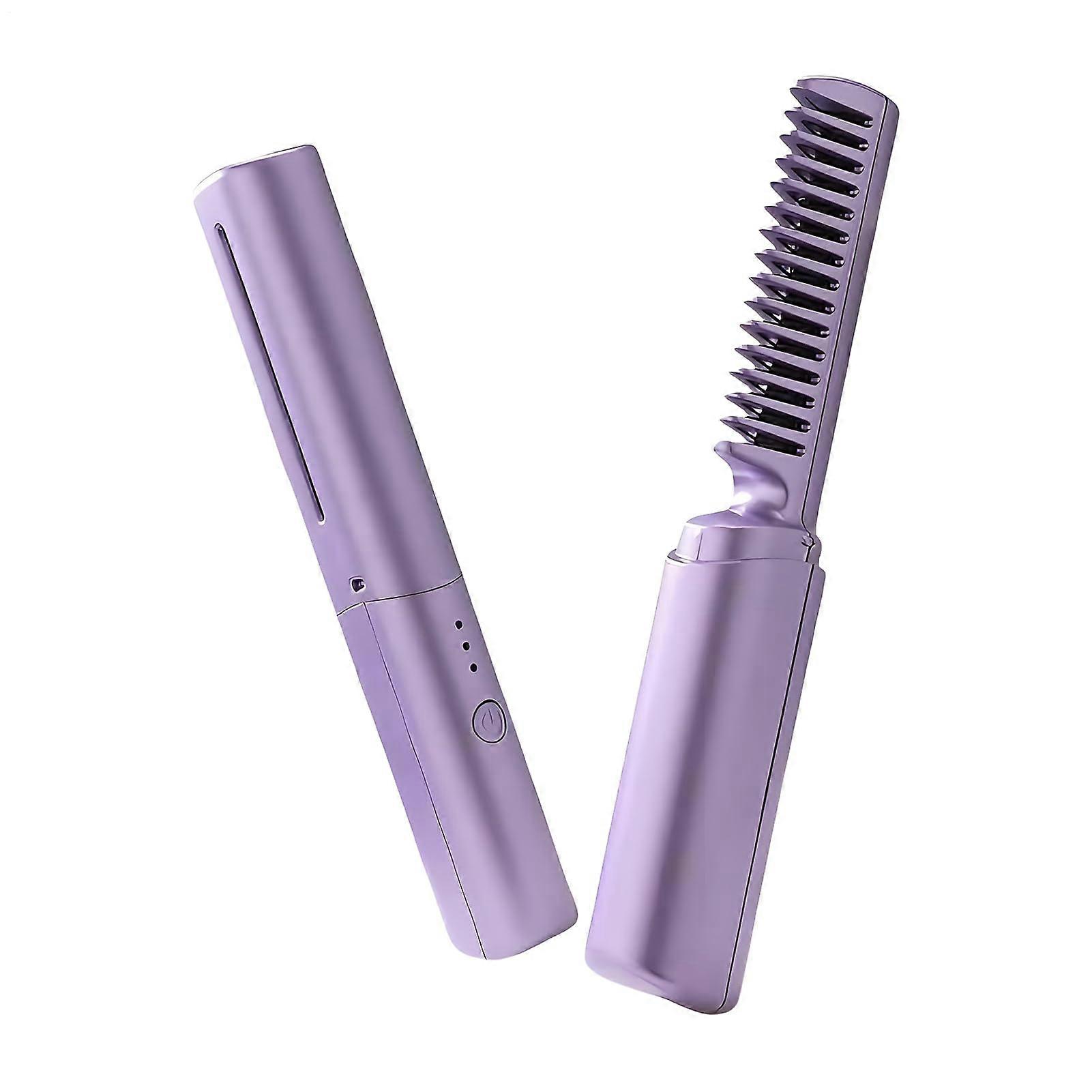 Hair Straightener Brush with Ceramic AntiStatic Hot Comb for Frizz Control and Smooth Styling