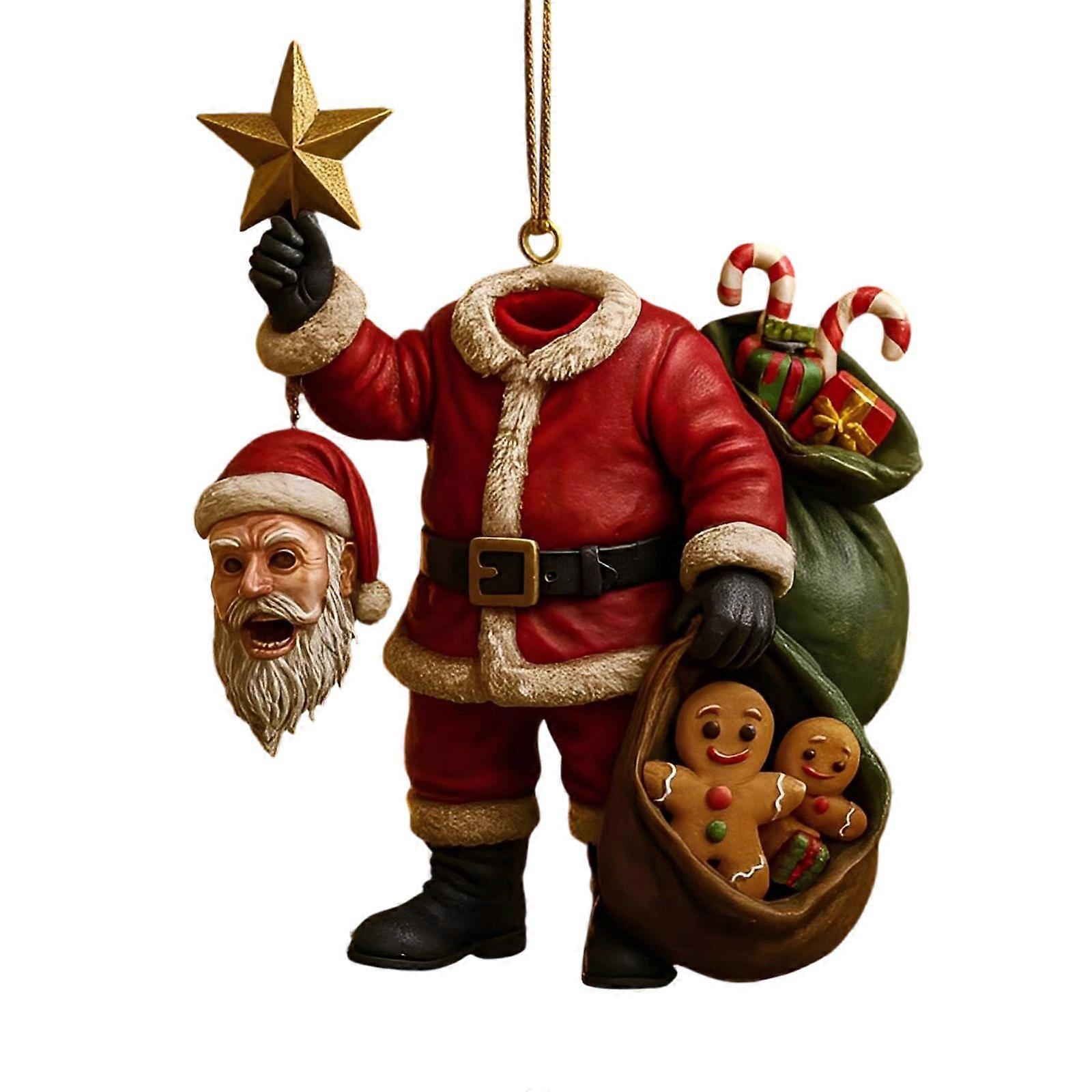 Headless Santa Dark Christmas Ornament