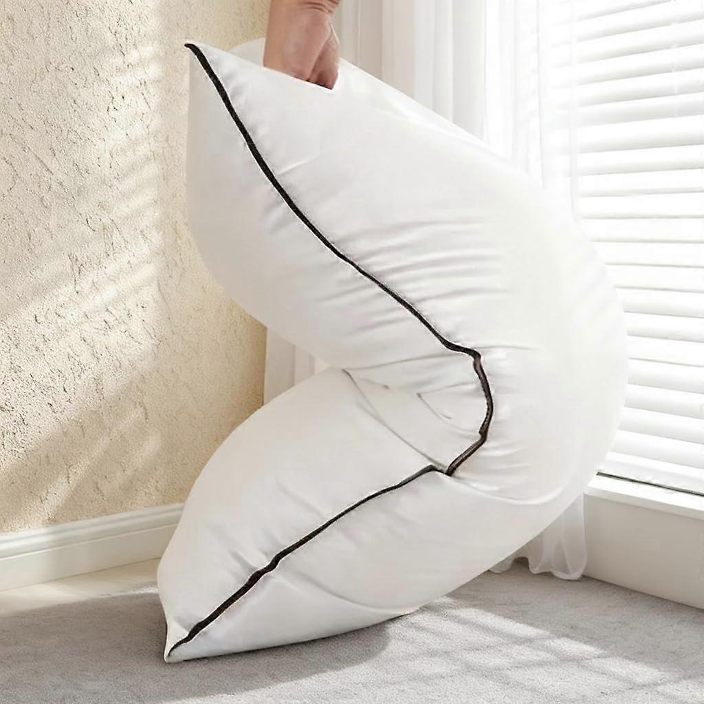 Bed Pillows 2 Pack Polyester Microfiber Filling, Fluffy Supportive Breathable Cover for Couch and Sleep